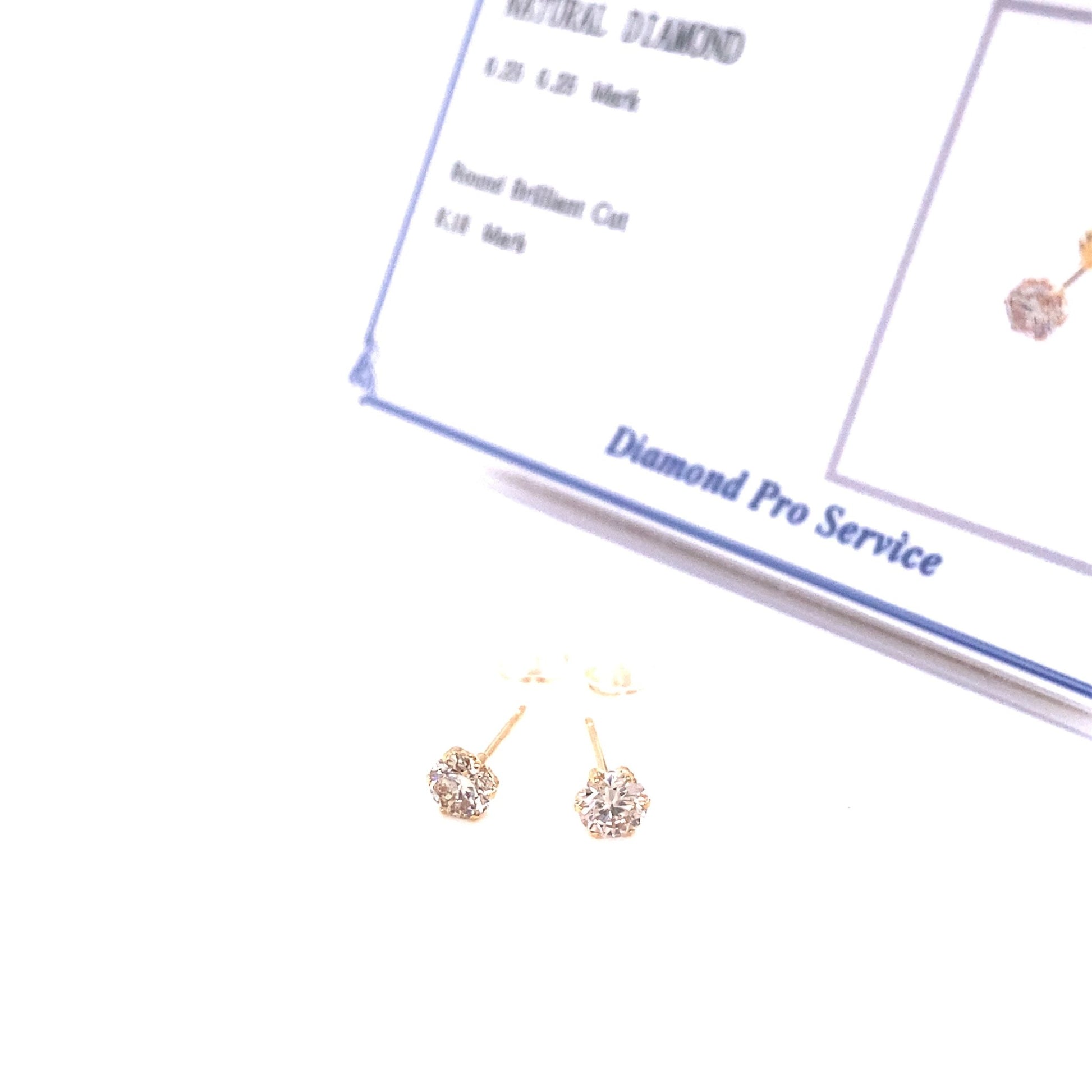 Single Dia Earrings 0.5ct - JMW Jewelry Wholesale