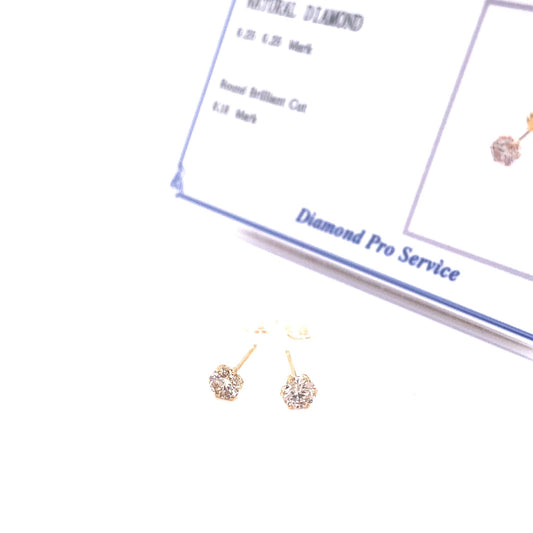 Single Dia Earrings 0.5ct - JMW Jewelry Wholesale