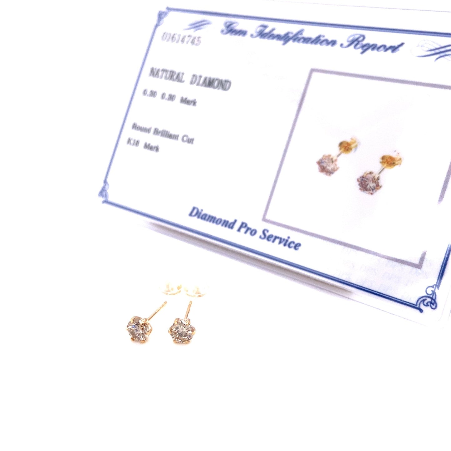 Single Dia Earrings 0.6ct - JMW Jewelry Wholesale