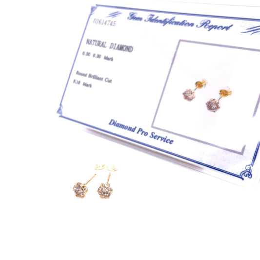 Single Dia Earrings 0.6ct - JMW Jewelry Wholesale