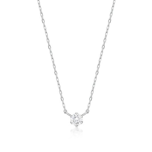 Single Dia Flat Loop Necklace 0.1ct - JMW Jewelry Wholesale