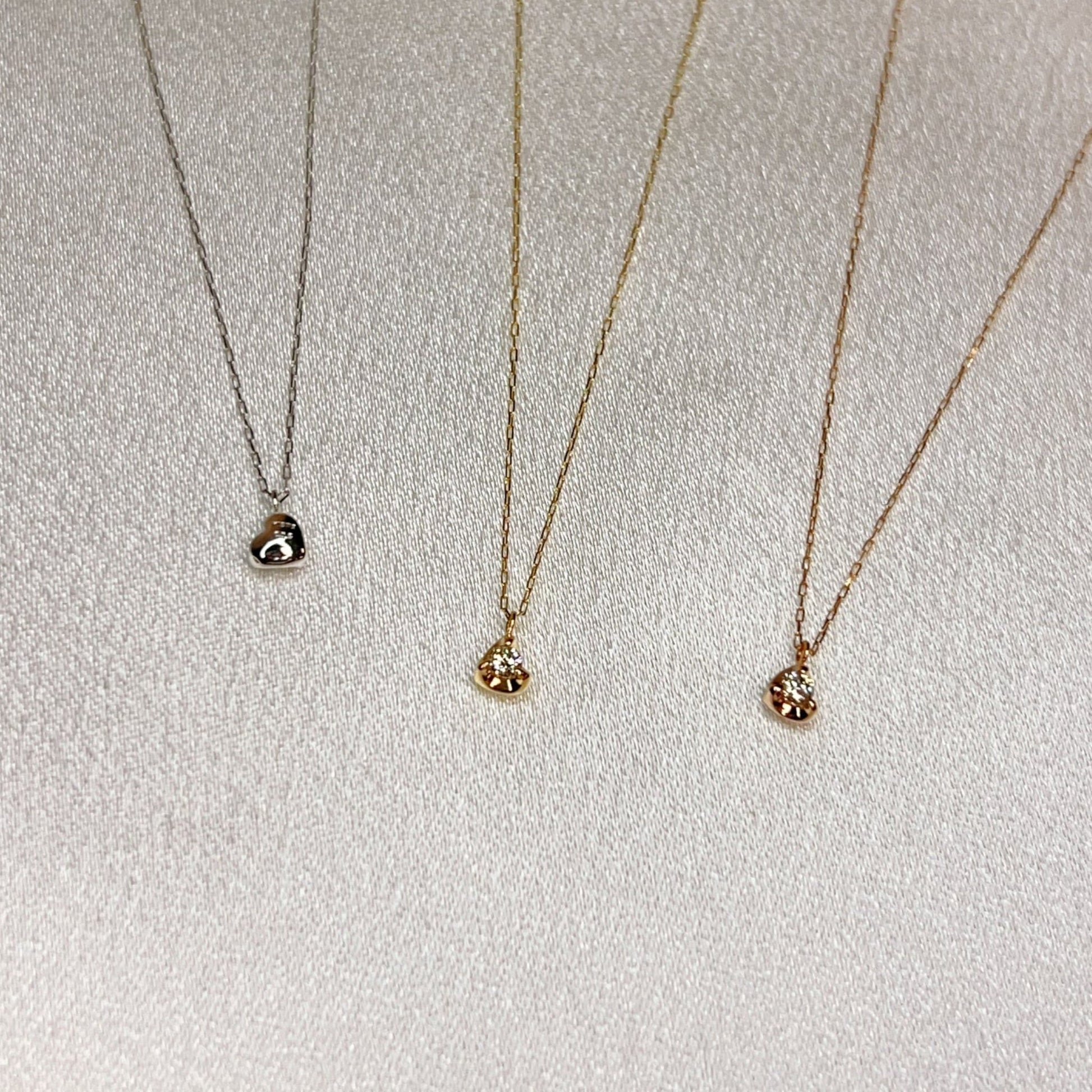 Single Dia Heart Necklace 0.05ct - JMW Jewelry Wholesale