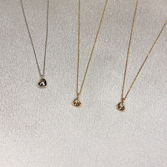 Single Dia Heart Necklace 0.05ct - JMW Jewelry Wholesale