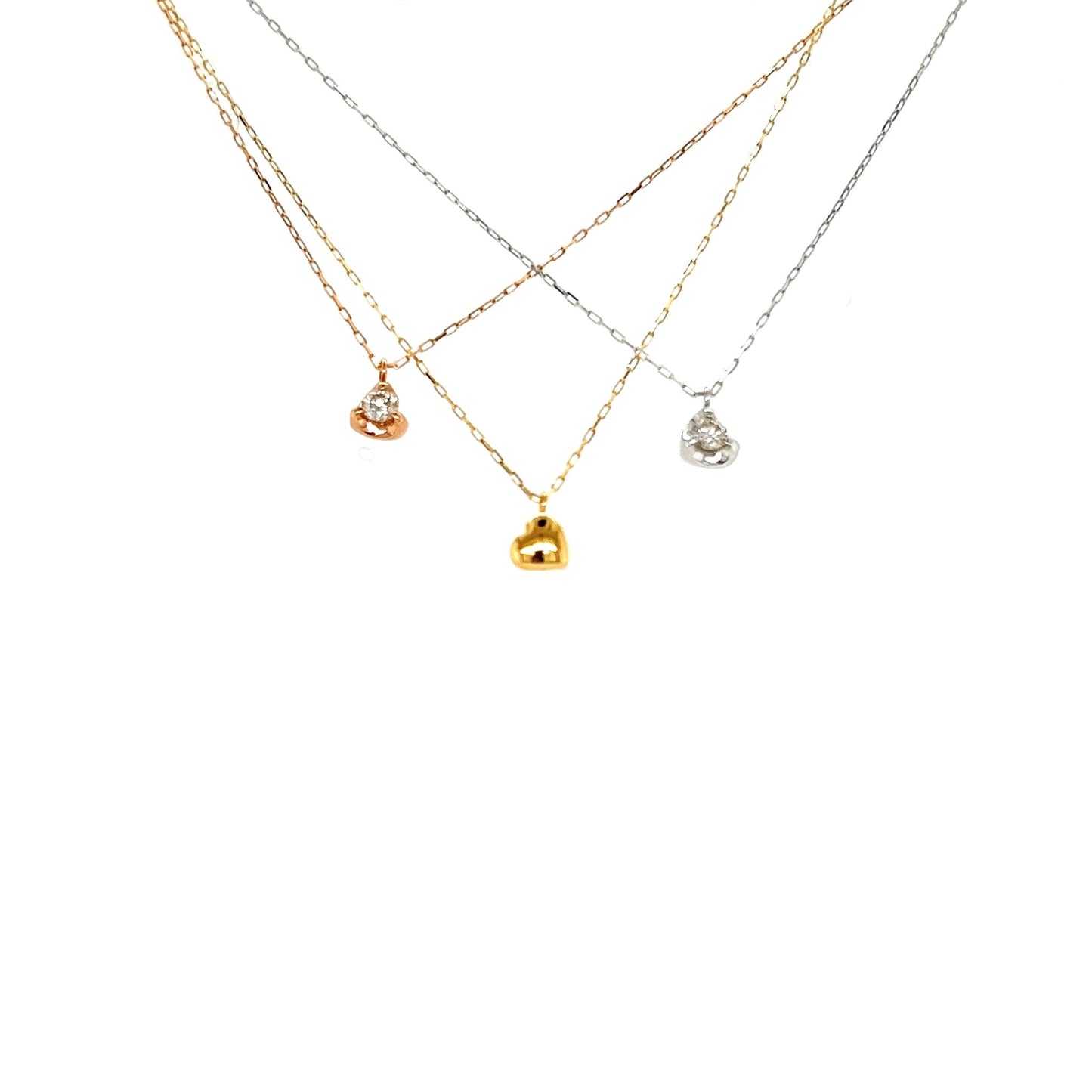 Single Dia Heart Necklace 0.05ct - JMW Jewelry Wholesale