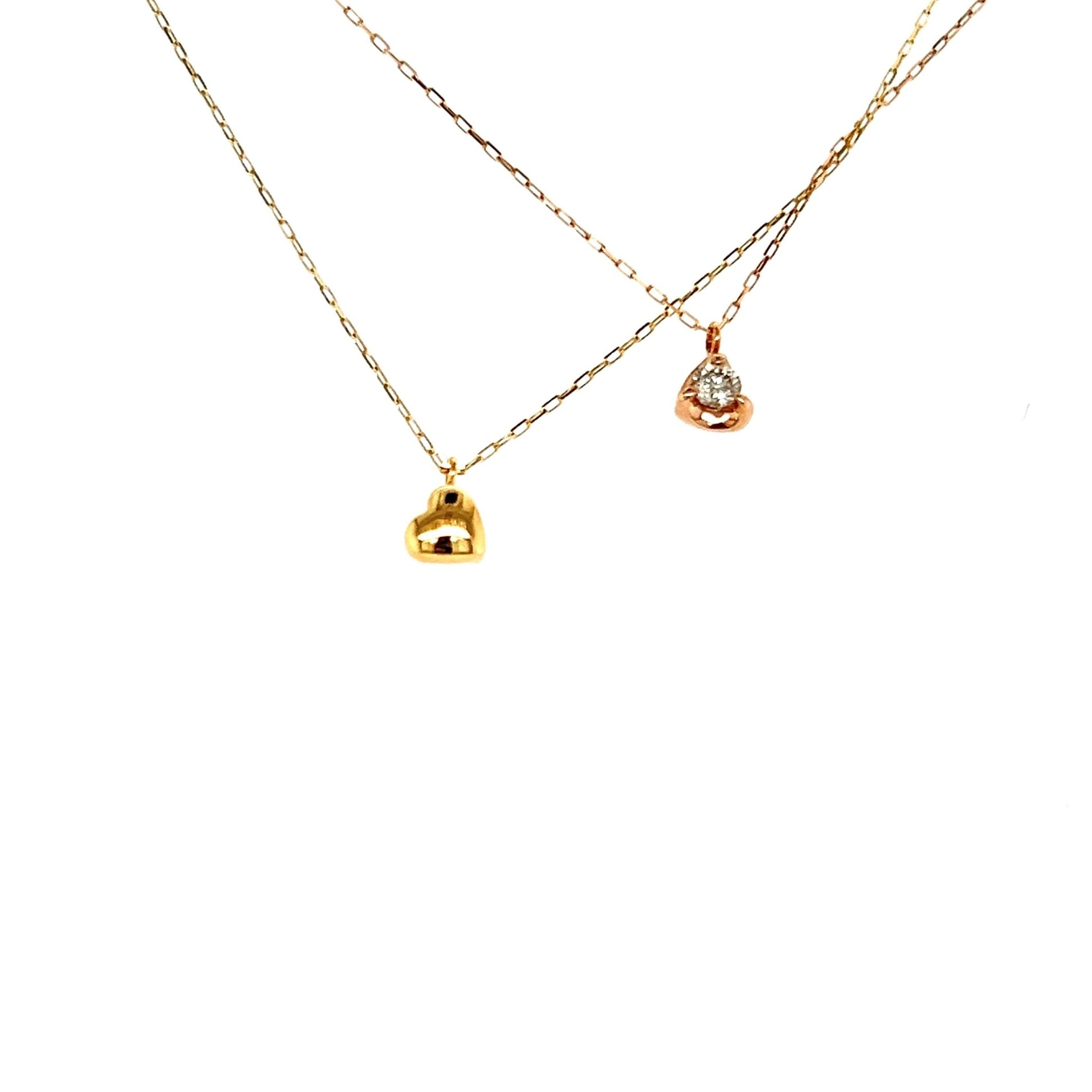 Single Dia Heart Necklace 0.05ct - JMW Jewelry Wholesale