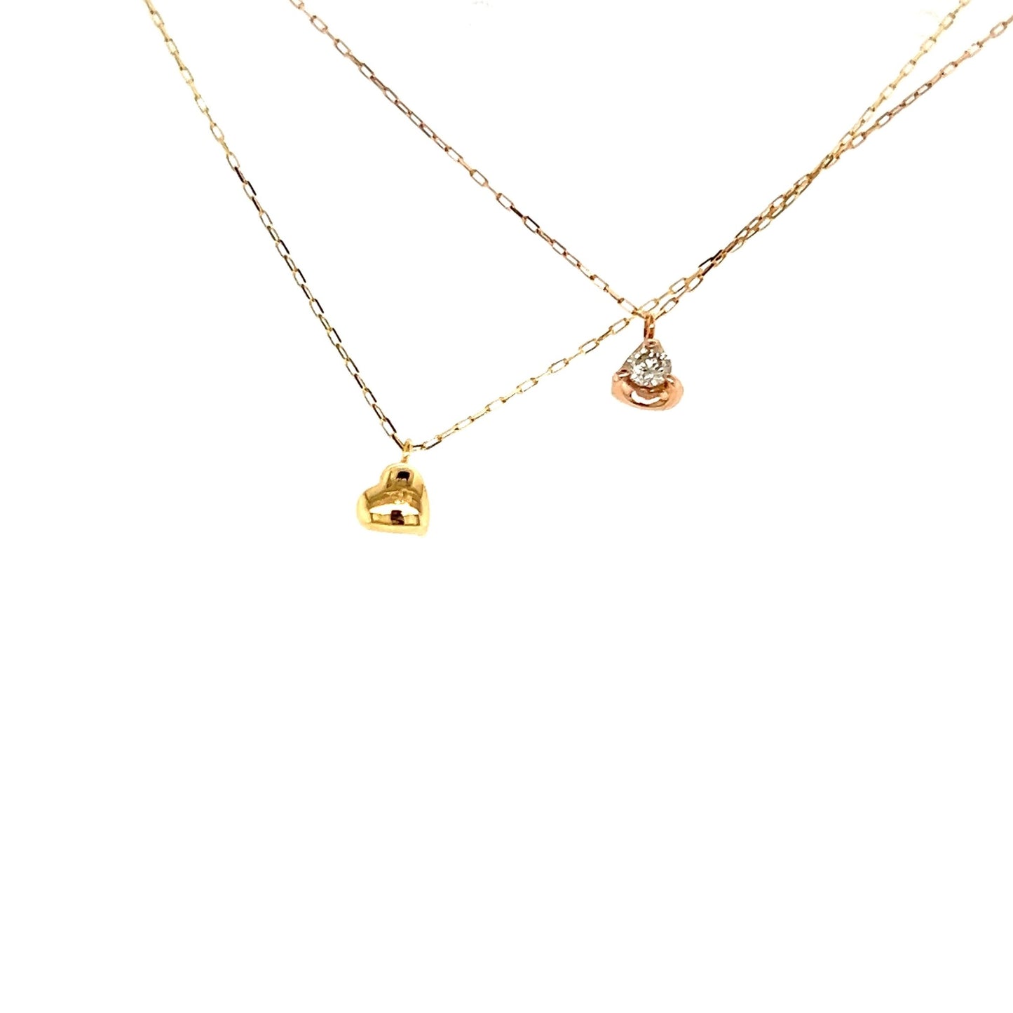 Single Dia Heart Necklace 0.05ct - JMW Jewelry Wholesale