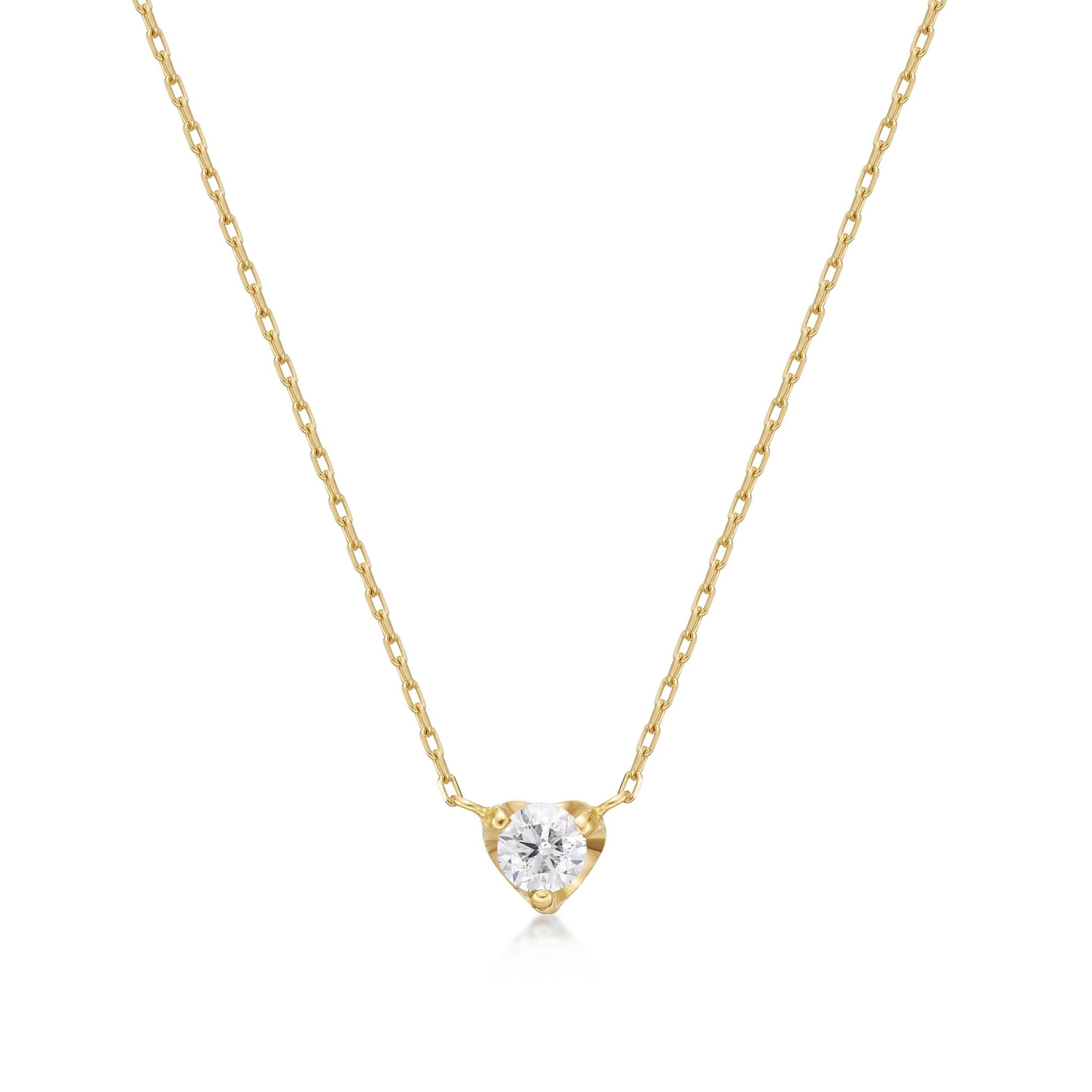 Single Dia Heart Necklace 0.08ct - JMW Jewelry Wholesale