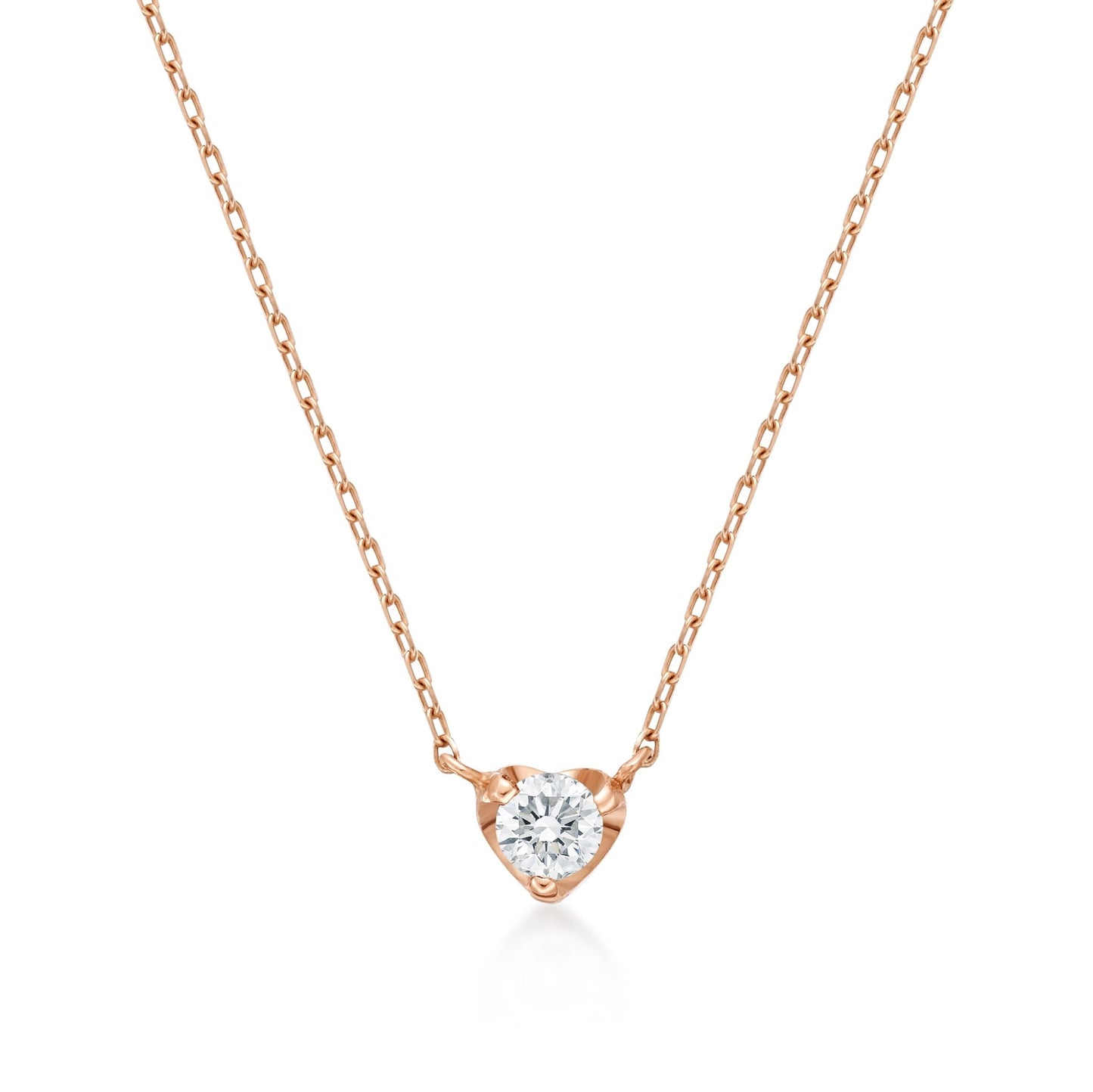 Single Dia Heart Necklace 0.08ct - JMW Jewelry Wholesale