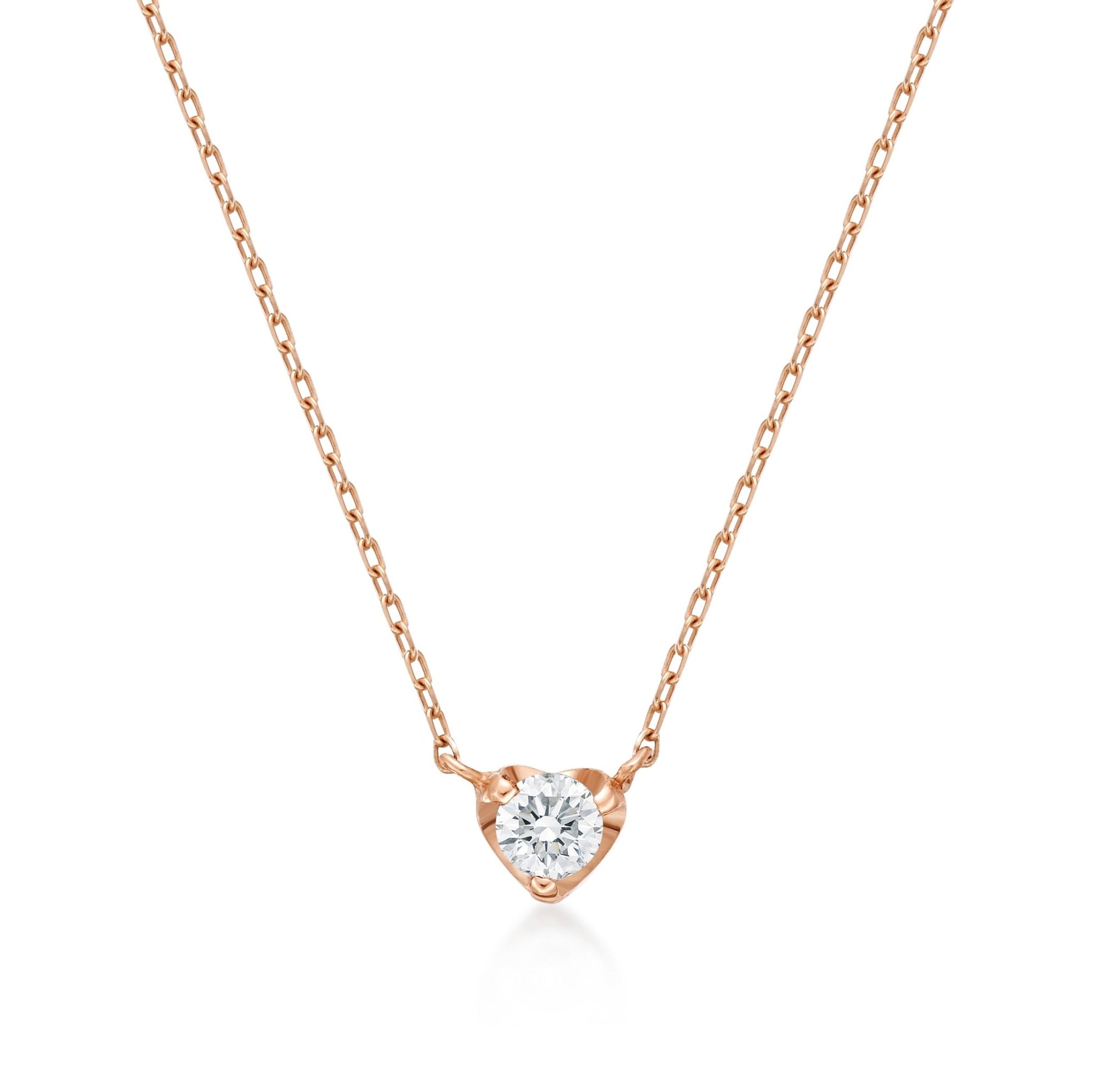 Single Dia Heart Necklace 0.08ct - JMW Jewelry Wholesale