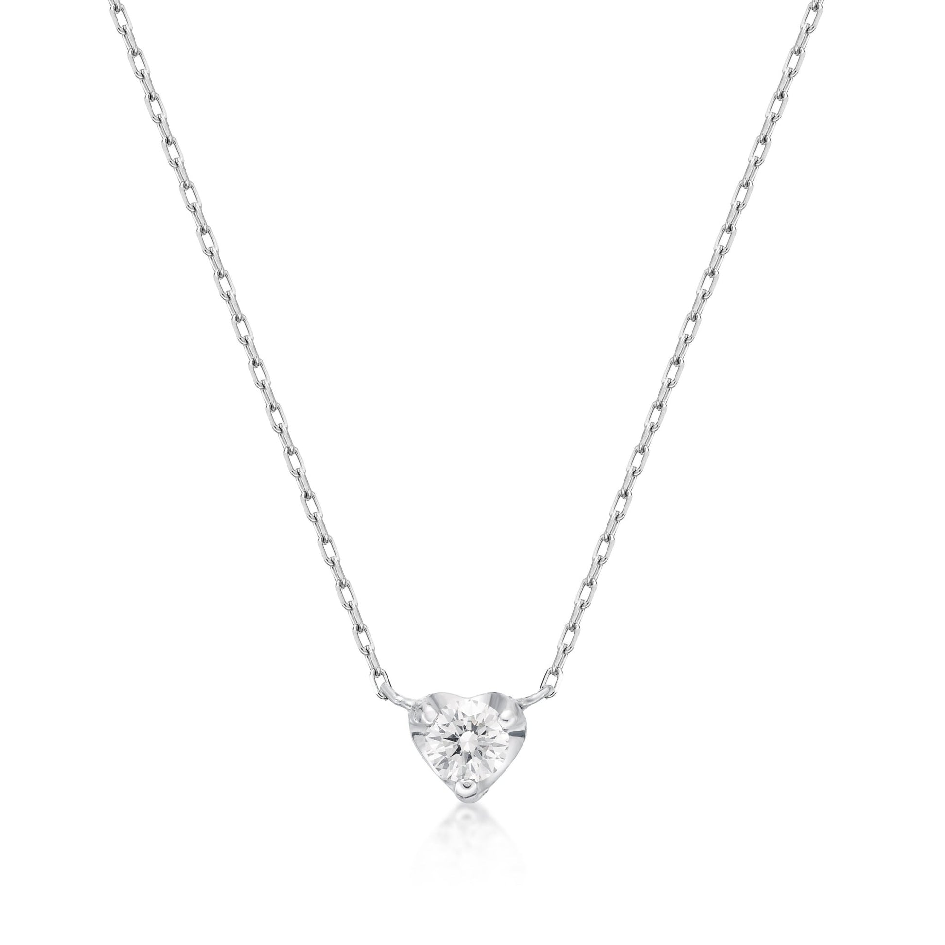 Single Dia Heart Necklace 0.08ct - JMW Jewelry Wholesale