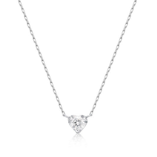 Single Dia Heart Necklace 0.08ct - JMW Jewelry Wholesale