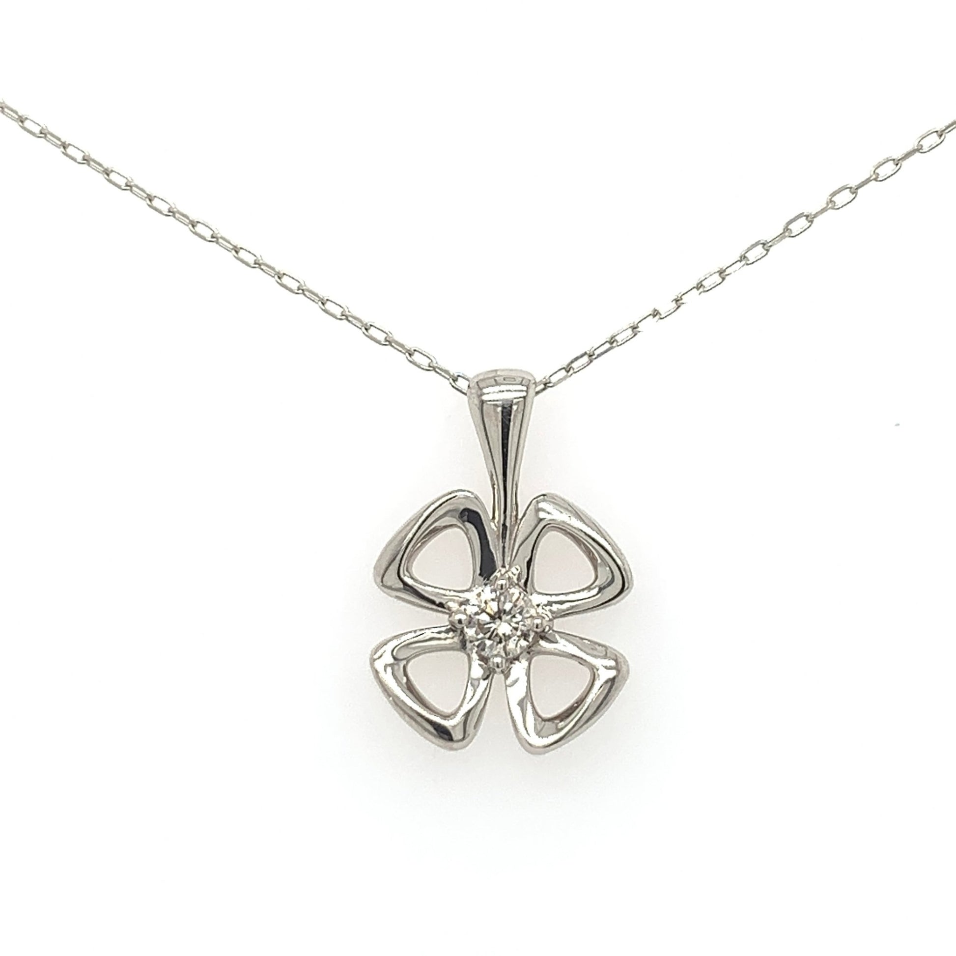 Single Dia Hollow Clover 0.08ct - JMW Jewelry Wholesale