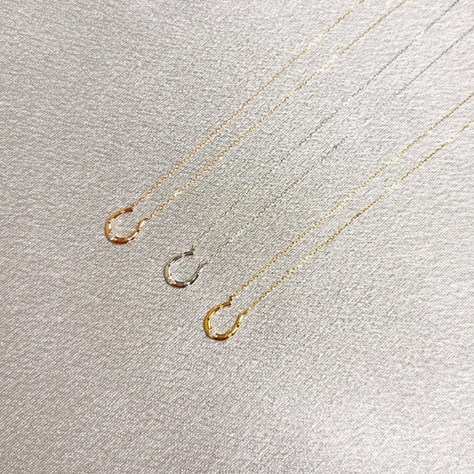 Single Dia Horseshoe Necklace 0.01ct - JMW Jewelry Wholesale
