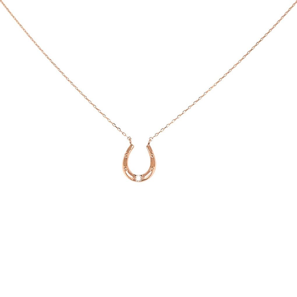 Single Dia Horseshoe Necklace 0.01ct - JMW Jewelry Wholesale