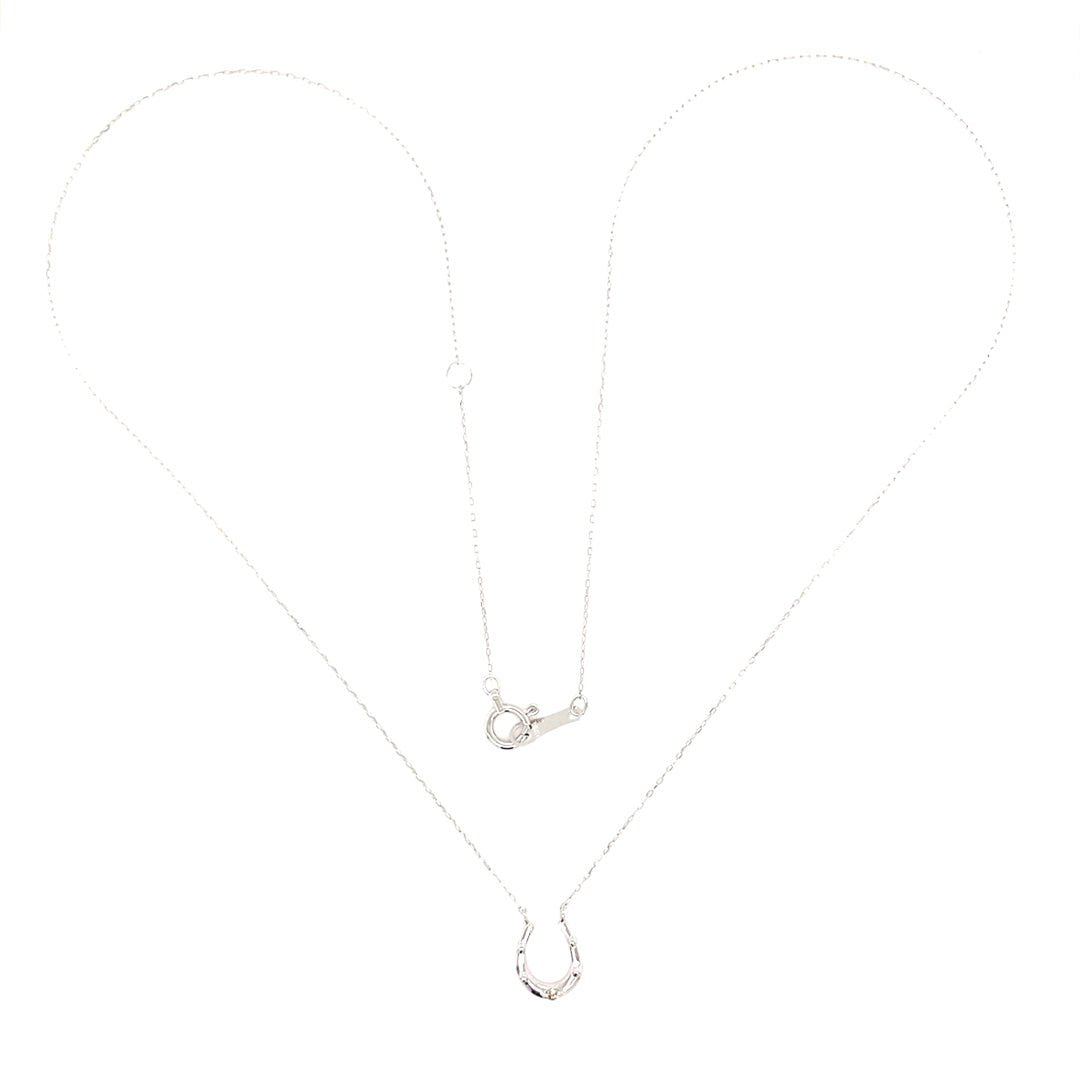 Single Dia Horseshoe Necklace 0.01ct - JMW Jewelry Wholesale