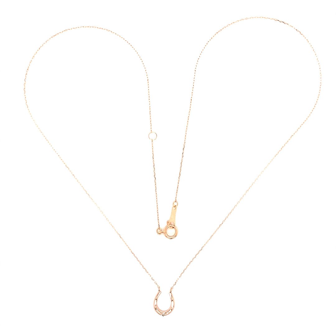 Single Dia Horseshoe Necklace 0.01ct - JMW Jewelry Wholesale