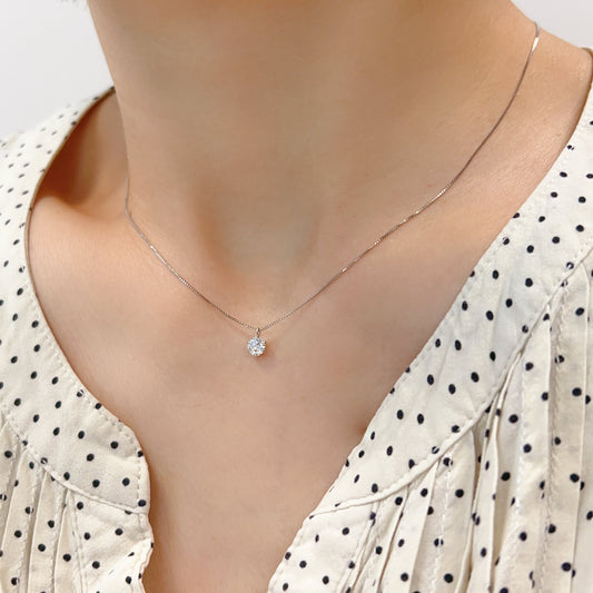 Single Dia Necklace 0.313ct CGL/E/VS1/Good - JMW Jewelry Wholesale
