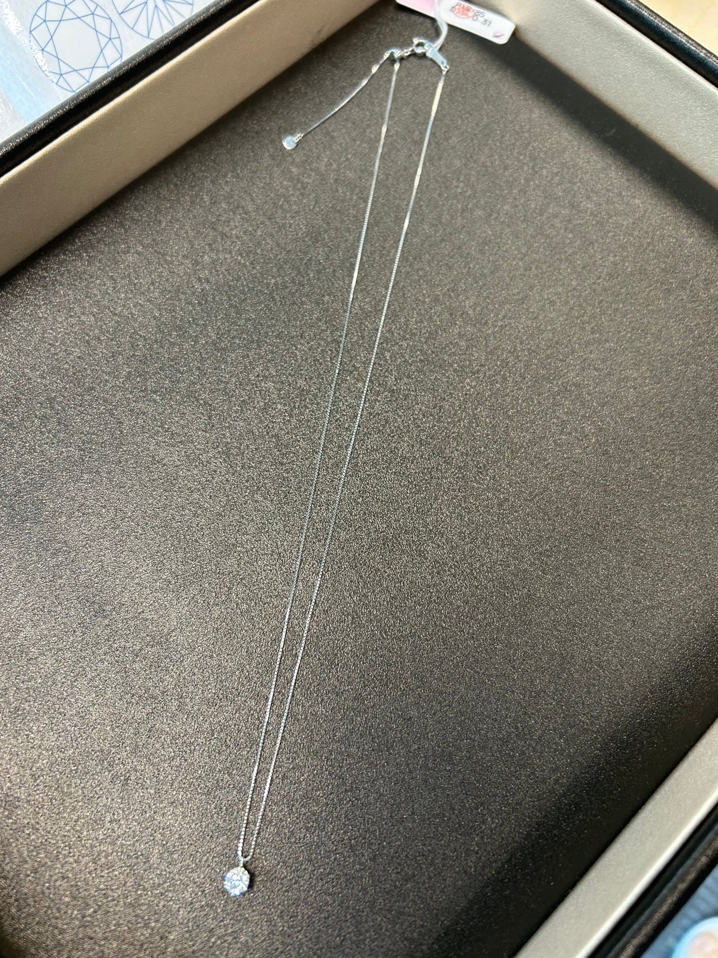 Single Dia Necklace 0.313ct CGL/E/VS1/Good - JMW Jewelry Wholesale