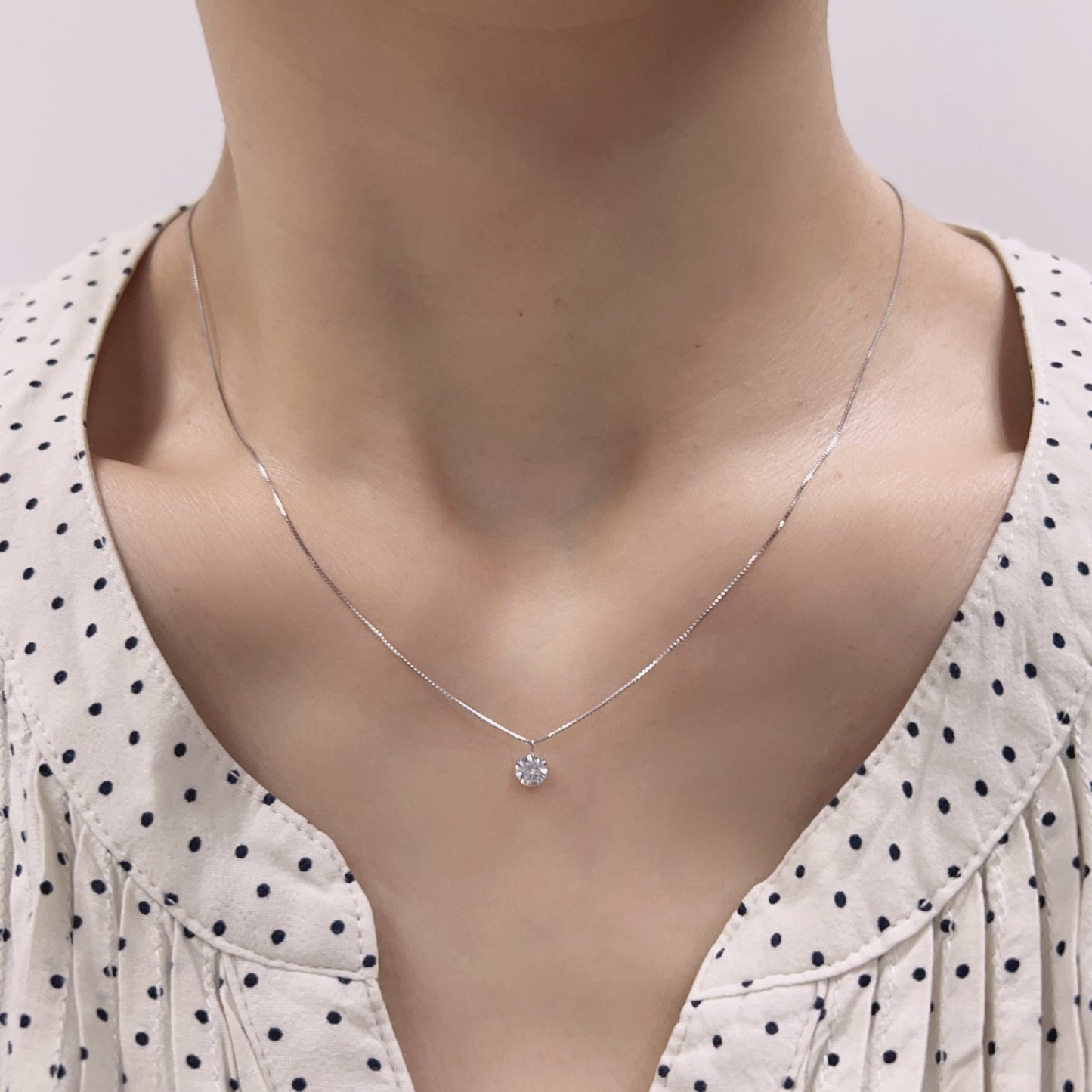 Single Dia Necklace 0.322ct CGL/F/VS2/Good - JMW Jewelry Wholesale