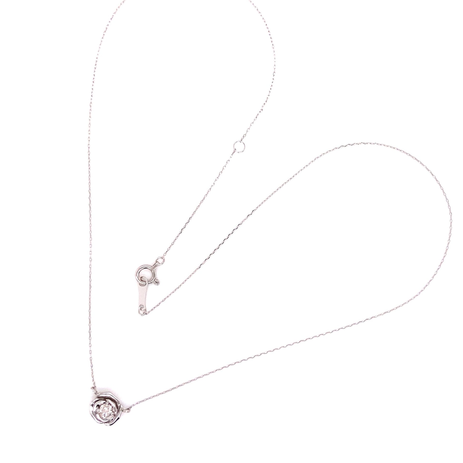 Single Dia Rose Necklace 0.1ct - JMW Jewelry Wholesale