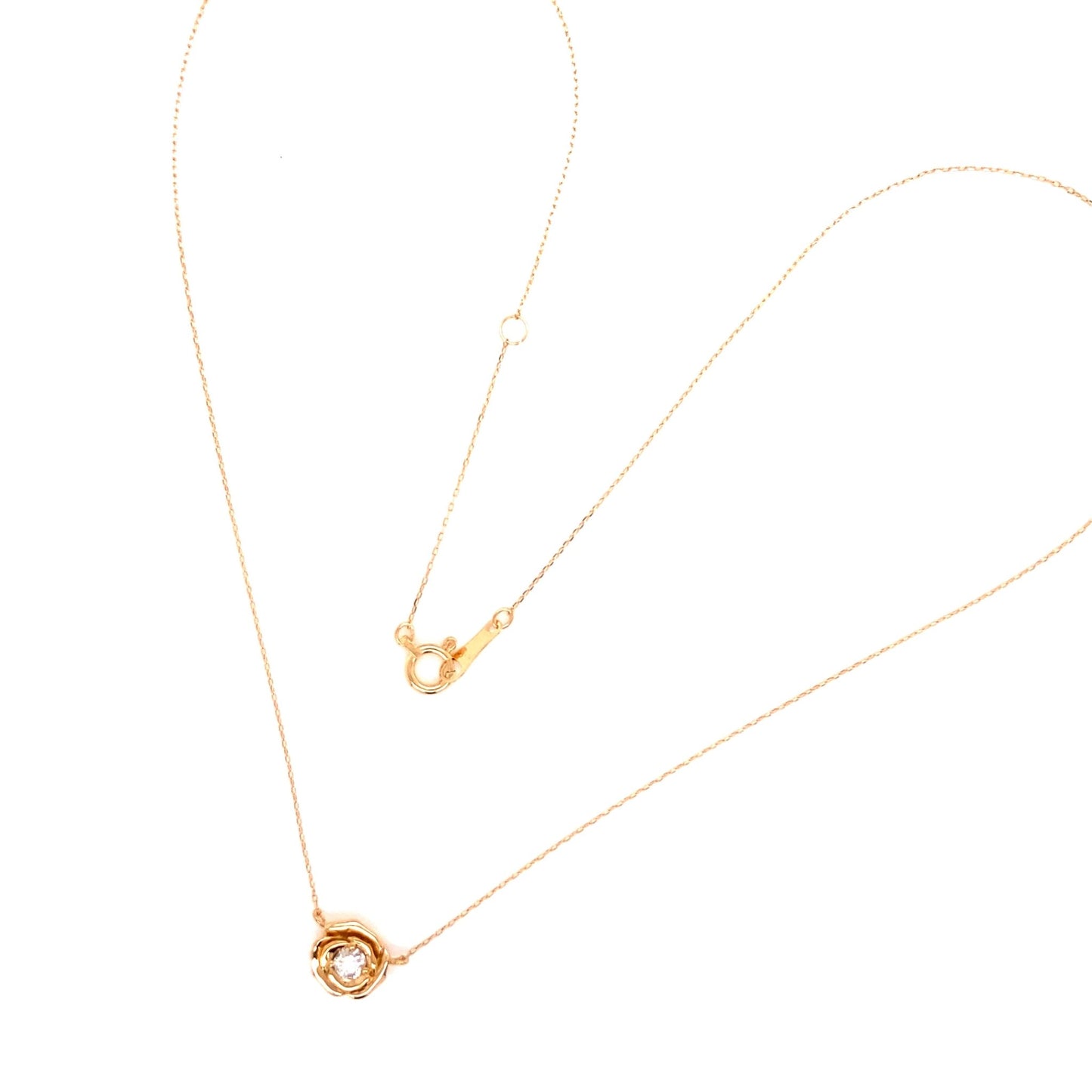 Single Dia Rose Necklace 0.1ct - JMW Jewelry Wholesale