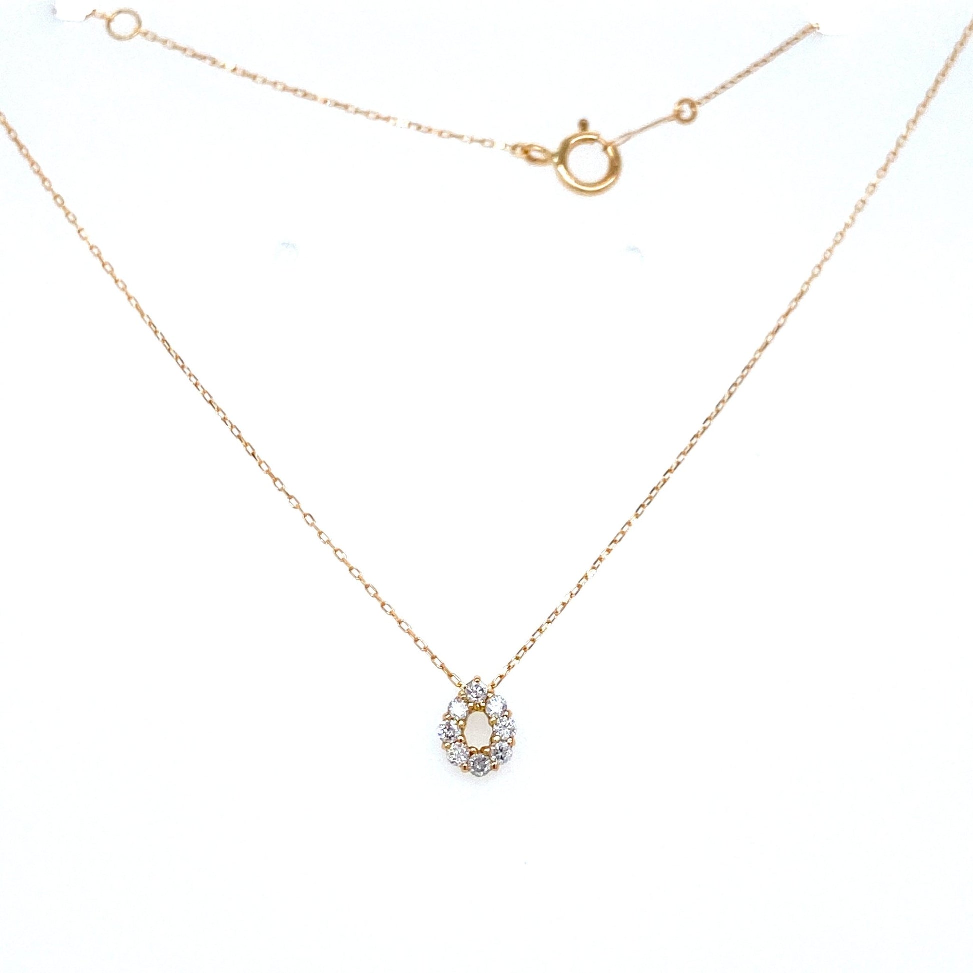 Small Hollow 8 Dia Waterdrop Necklace 0.1ct - JMW Jewelry Wholesale