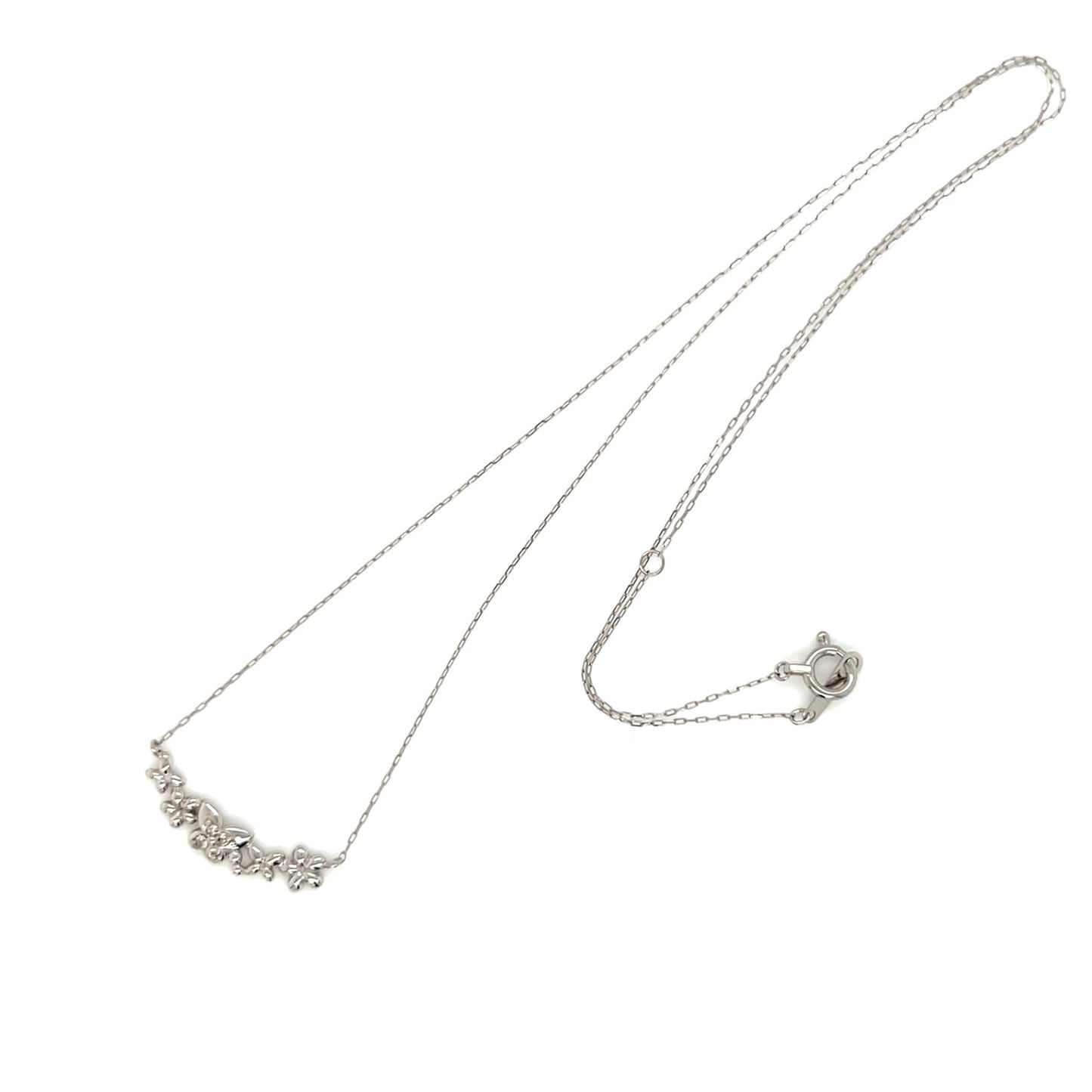 Smile shape Floral Butterfly Necklace 0.04ct - JMW Jewelry Wholesale