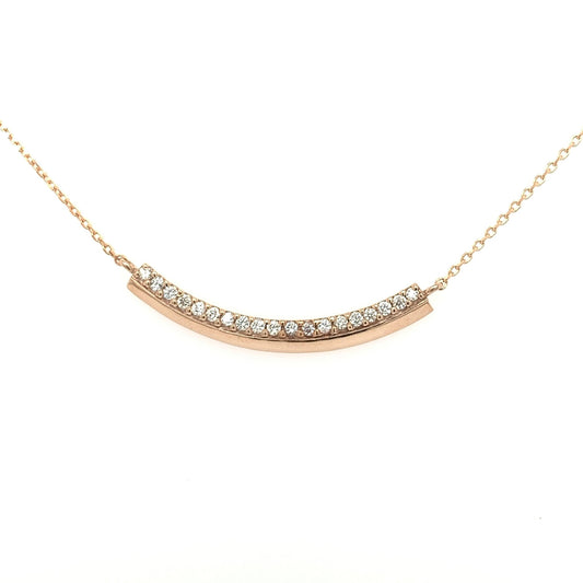 Smile w/fringe Necklace 0.12ct - JMW Jewelry Wholesale