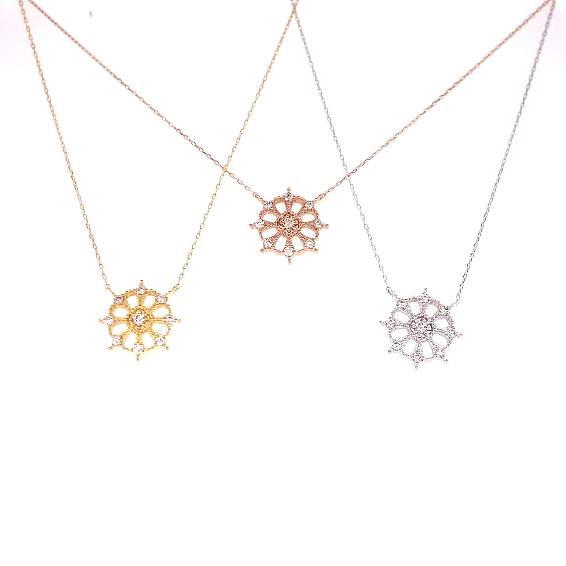 Snowflake Necklace 0.1ct - JMW Jewelry Wholesale