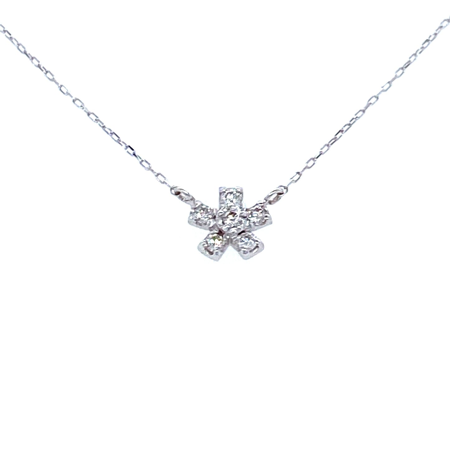 Square petal Flower Necklace 0.1ct - JMW Jewelry Wholesale