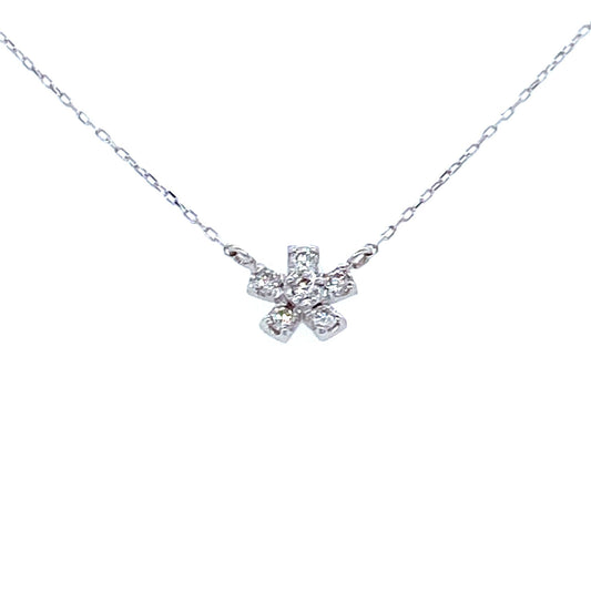 Square petal Flower Necklace 0.1ct - JMW Jewelry Wholesale