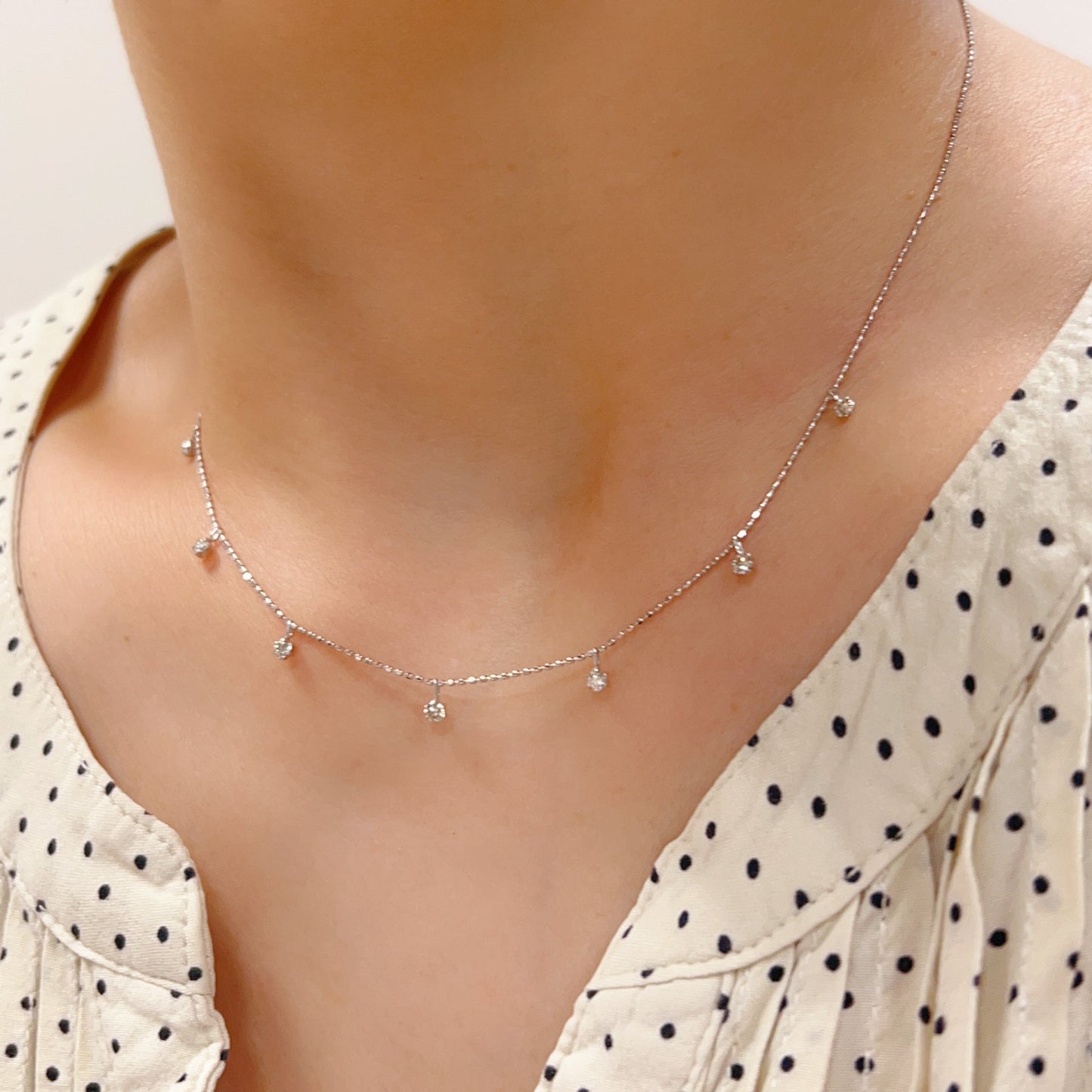 Station Necklace 0.3ct - JMW Jewelry Wholesale