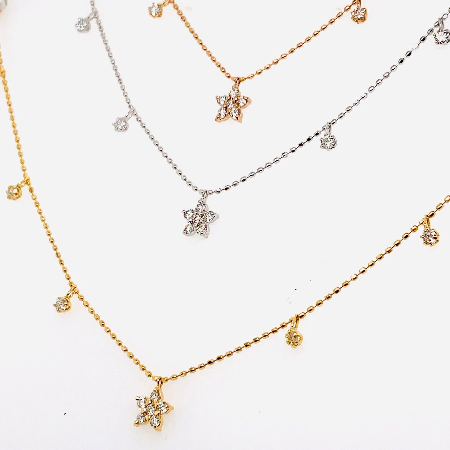 Station Star Necklace 0.1/0.2ct - JMW Jewelry Wholesale