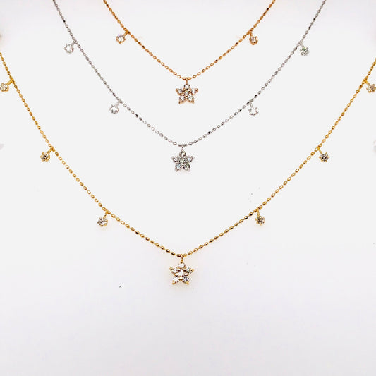 Station Star Necklace 0.1/0.2ct - JMW Jewelry Wholesale