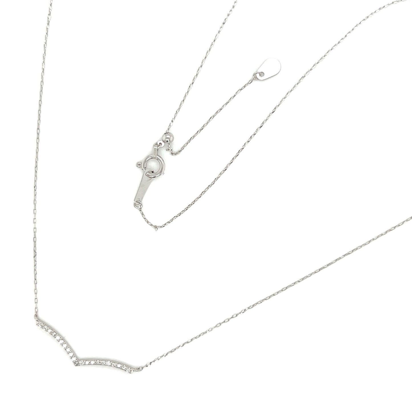 Streamline V Shape Necklace 0.07ct - JMW Jewelry Wholesale