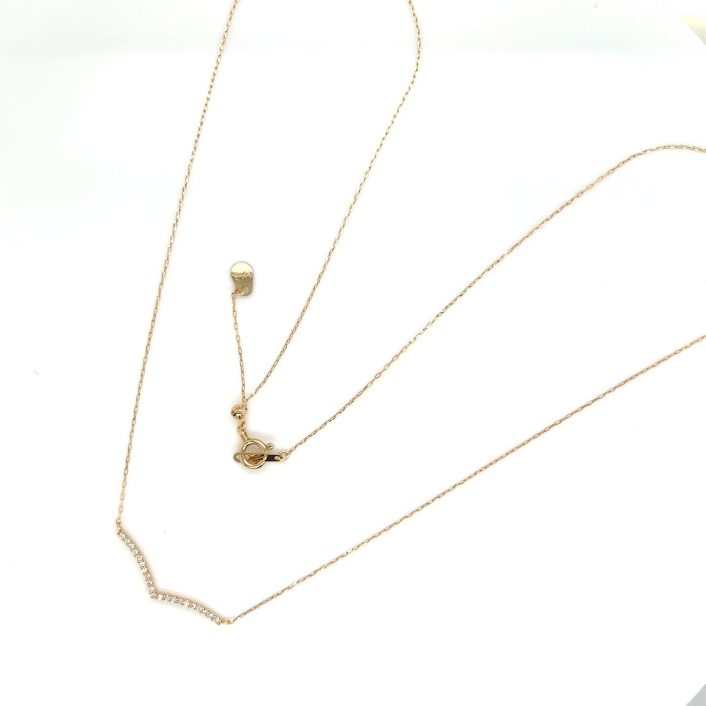 Streamline V Shape Necklace 0.07ct - JMW Jewelry Wholesale