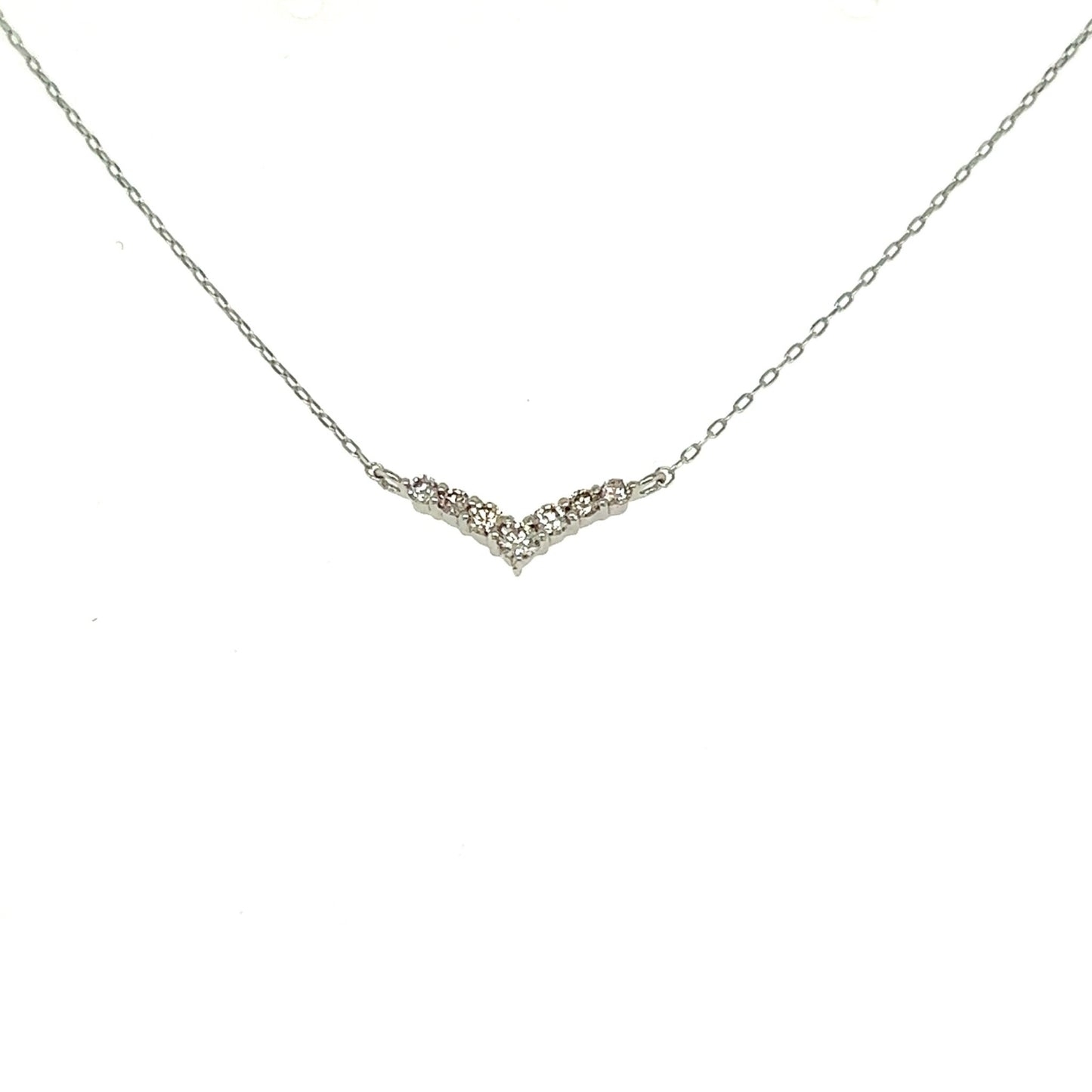 Streamline V shape Necklace 0.08ct - JMW Jewelry Wholesale