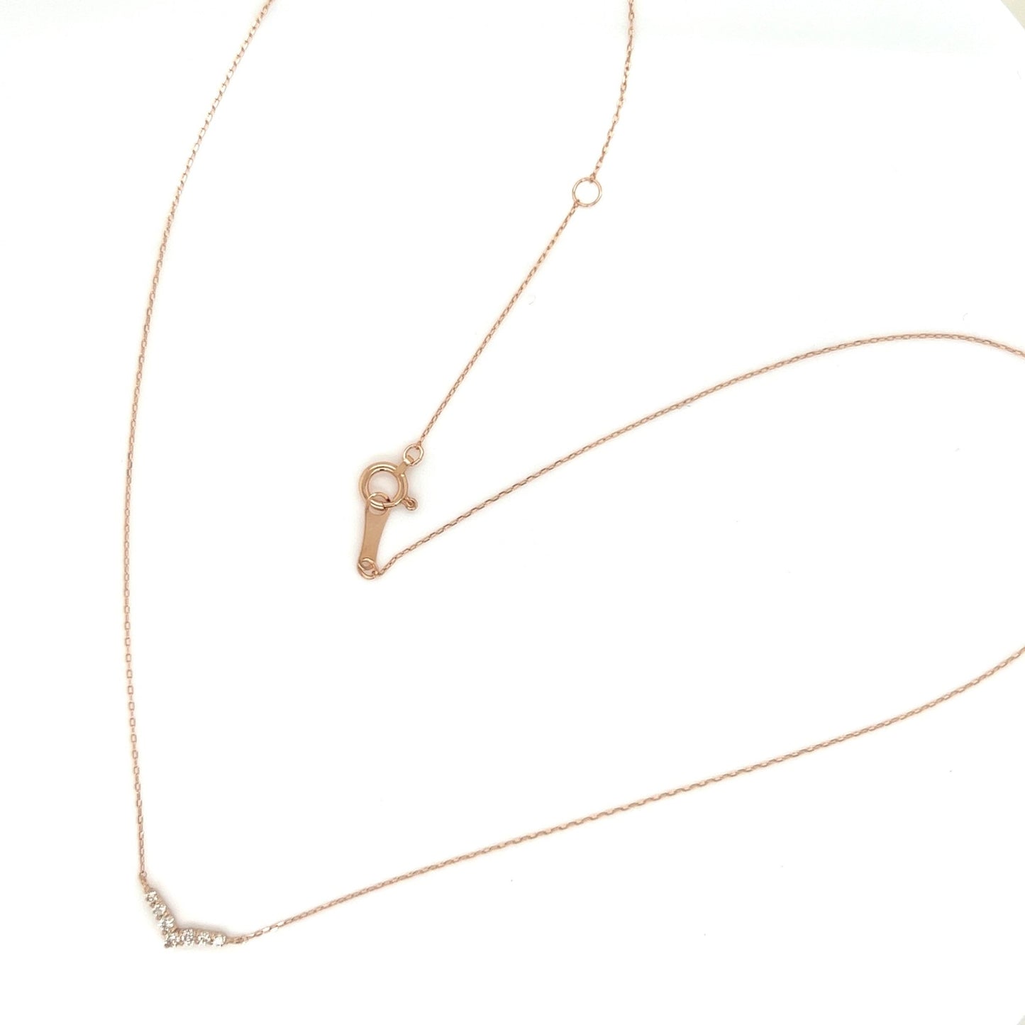 Streamline V shape Necklace 0.08ct - JMW Jewelry Wholesale