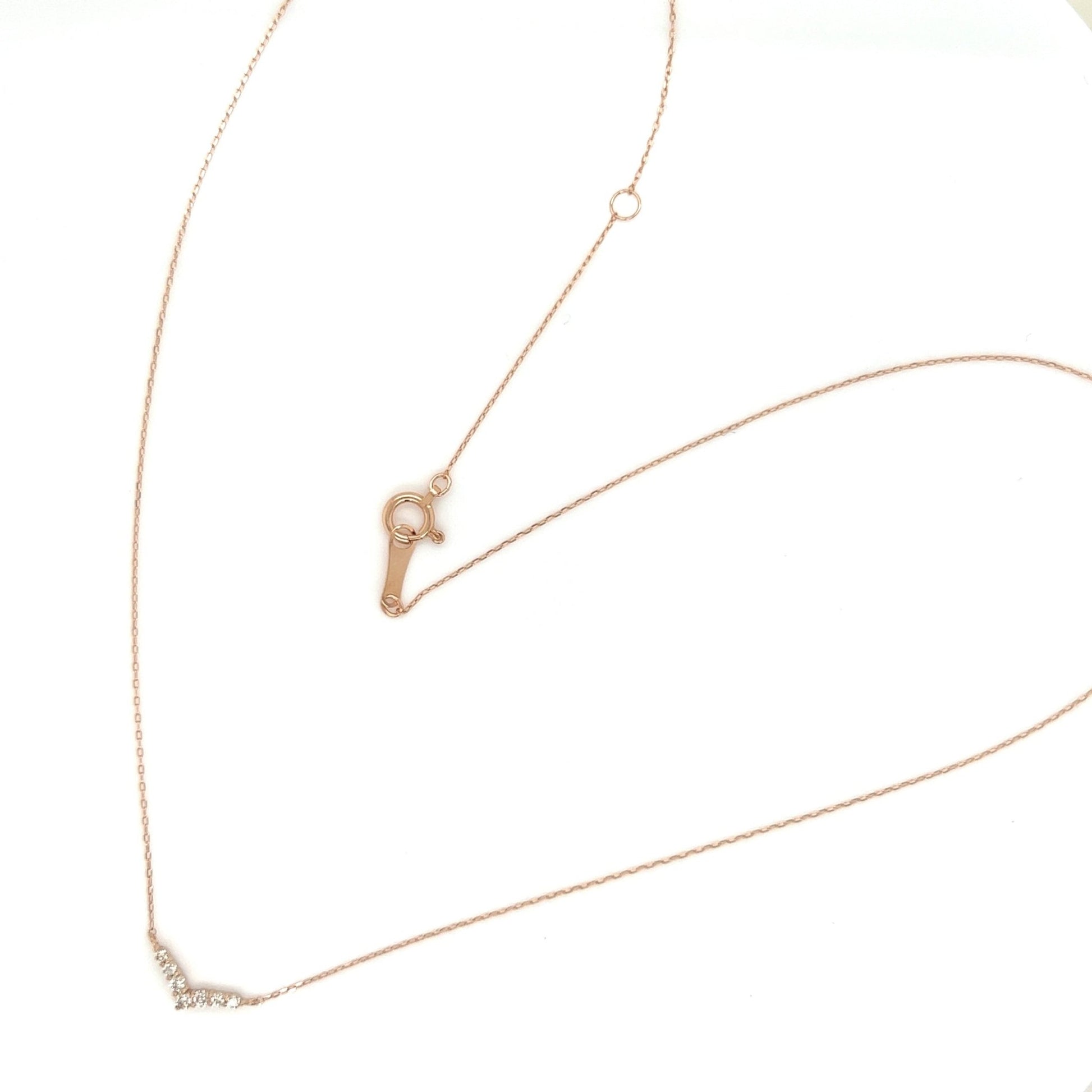 Streamline V shape Necklace 0.08ct - JMW Jewelry Wholesale