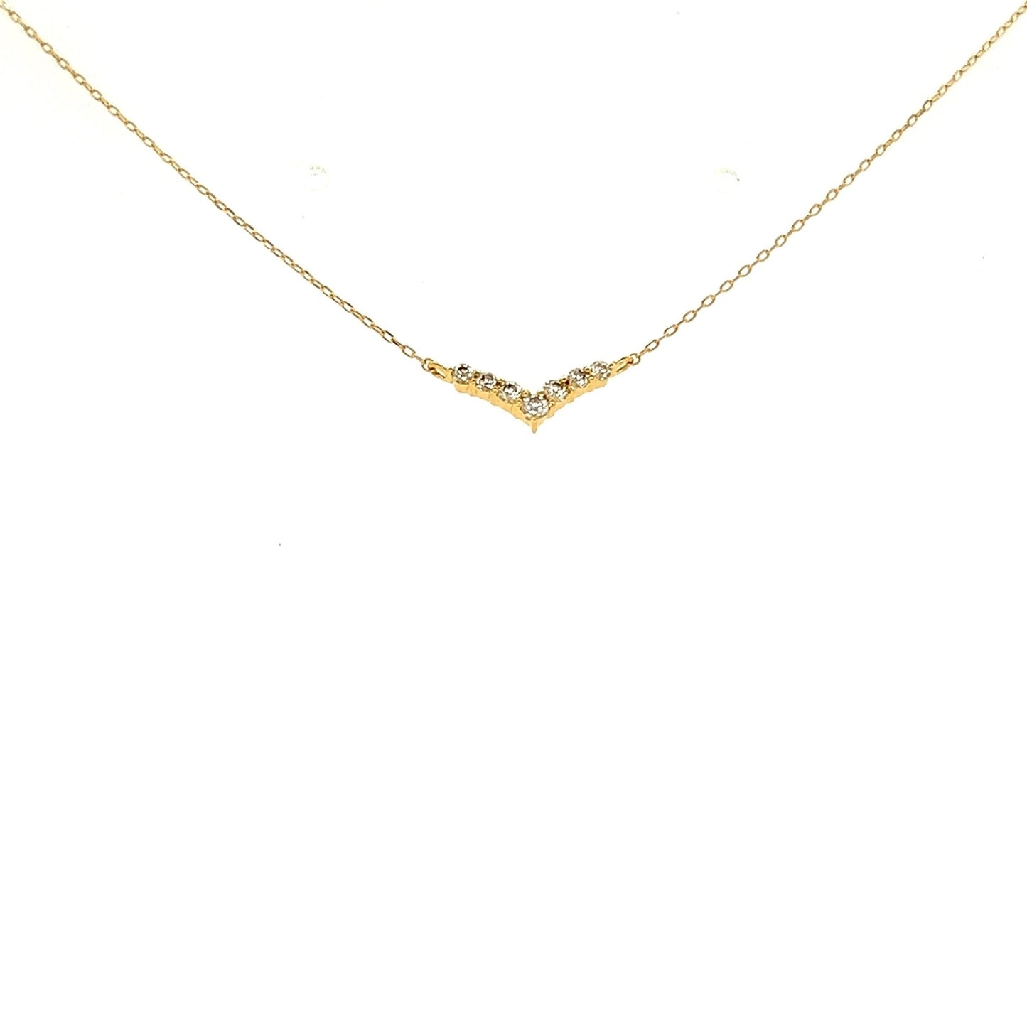 Streamline V shape Necklace 0.08ct - JMW Jewelry Wholesale