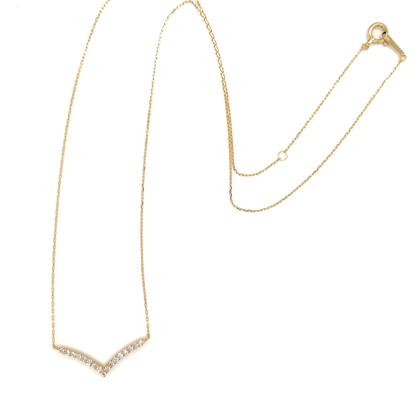 Streamline V Shape Necklace 0.15ct - JMW Jewelry Wholesale