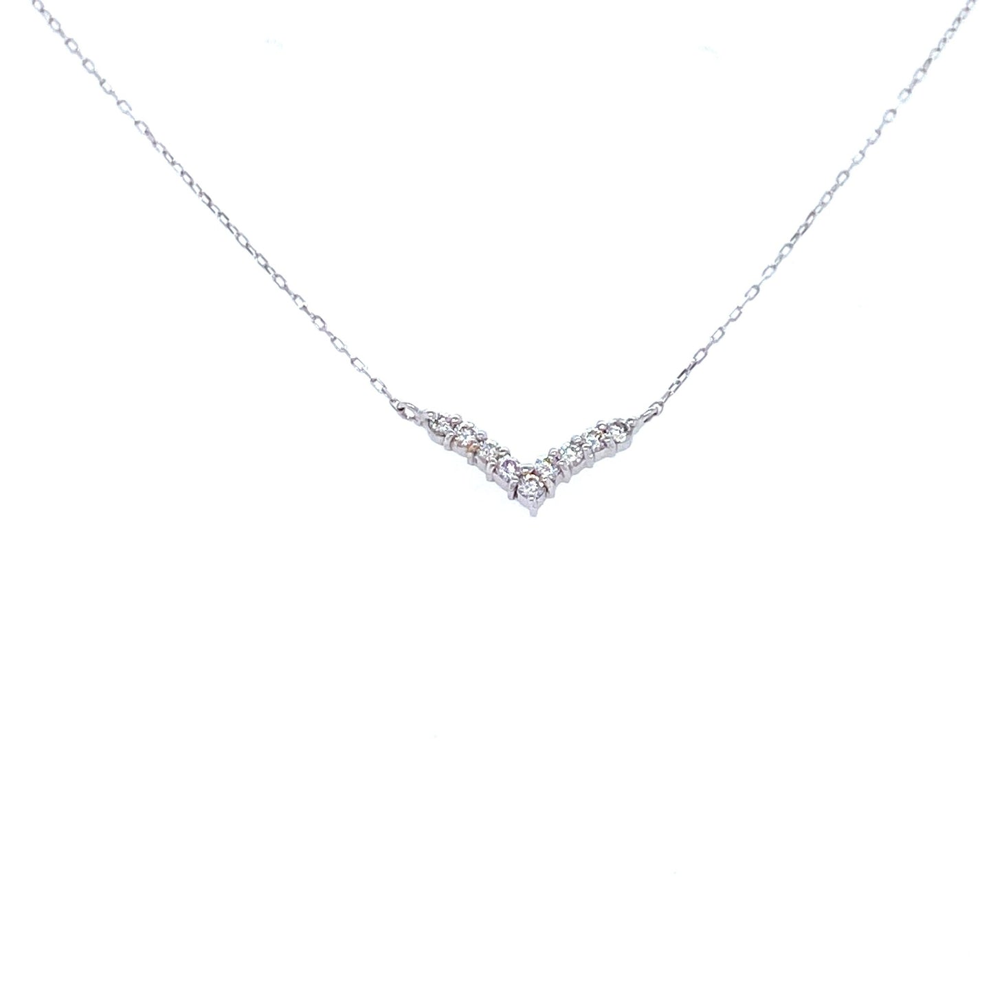 Streamline V shape Necklace 0.1ct - JMW Jewelry Wholesale