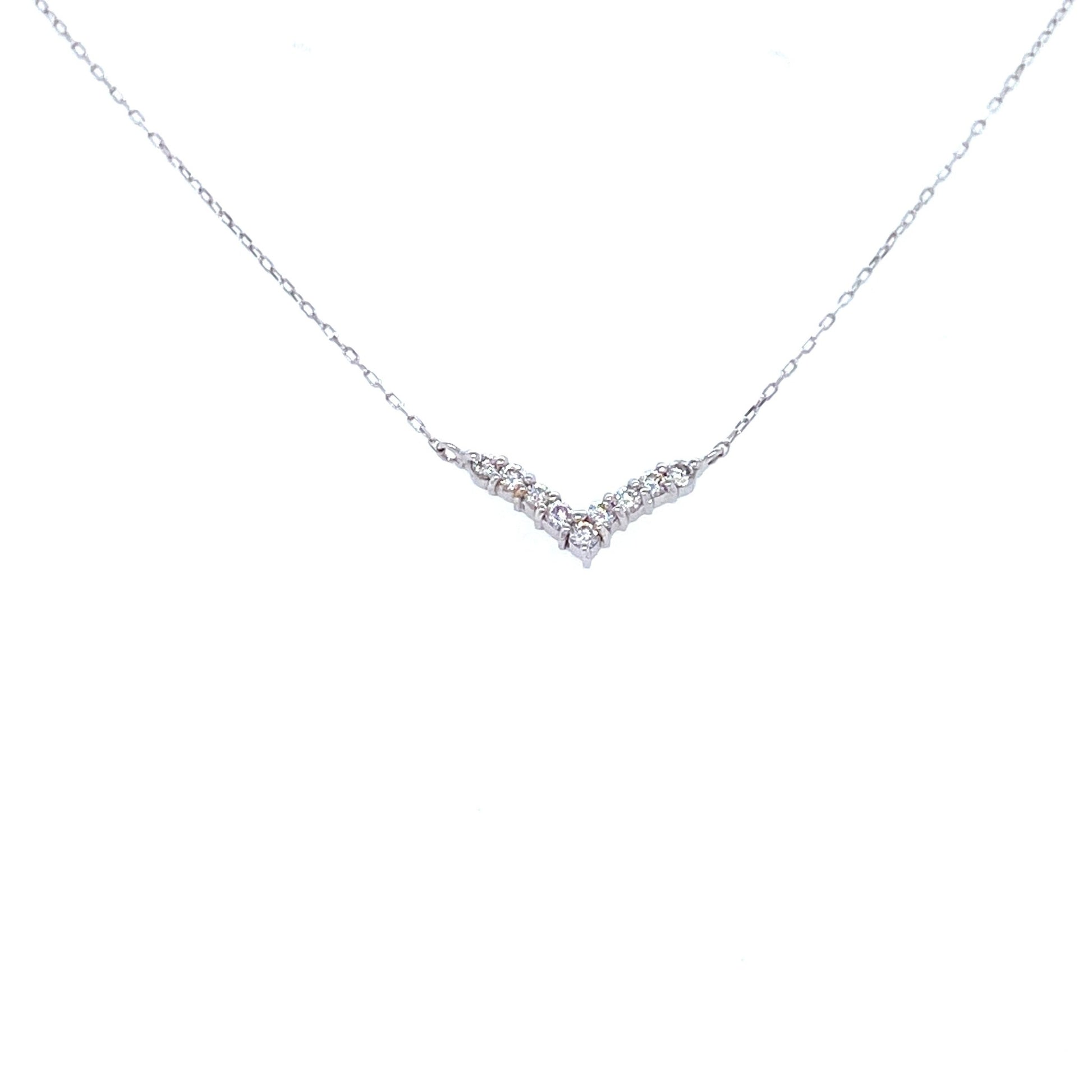 Streamline V shape Necklace 0.1ct - JMW Jewelry Wholesale