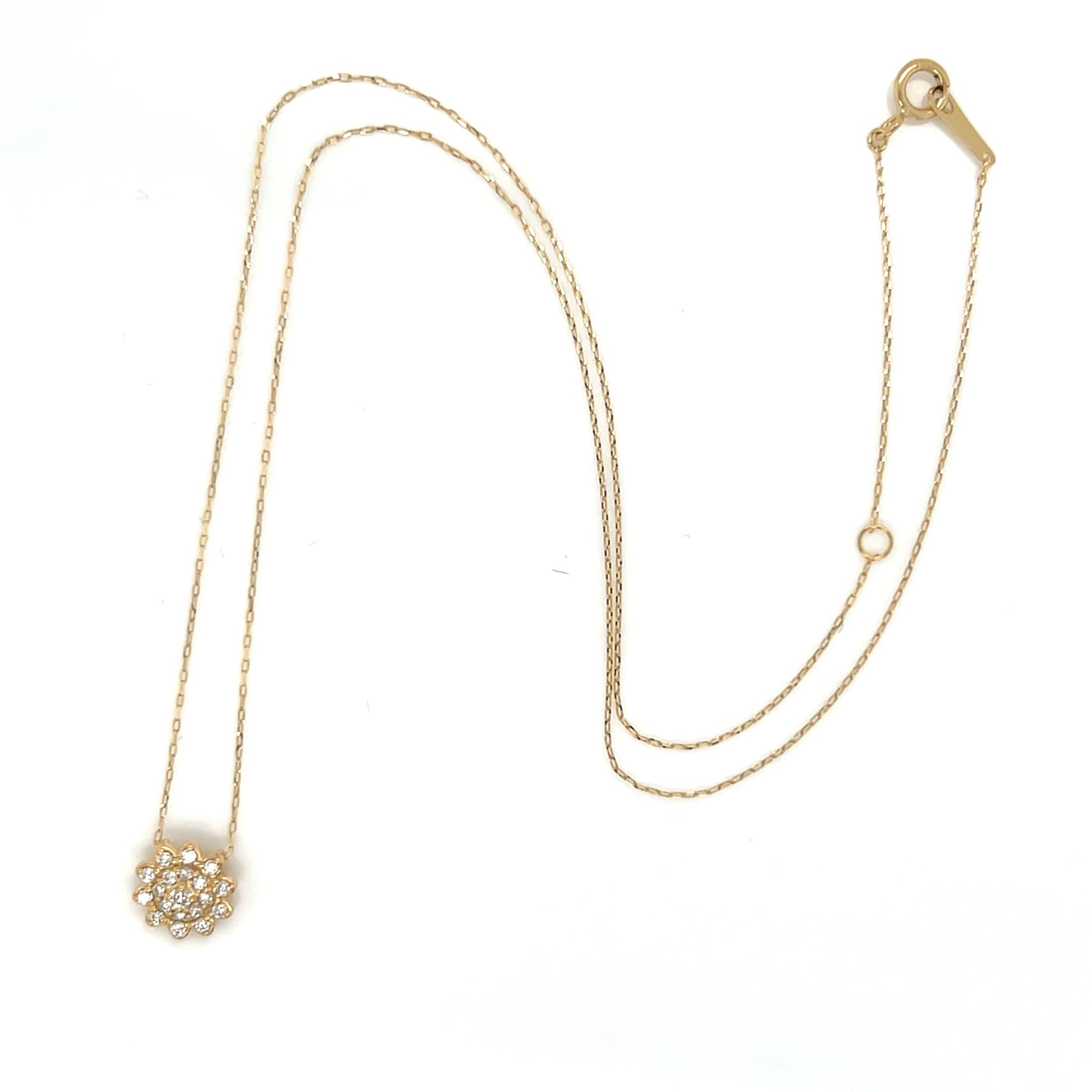 Sunflower Necklace 0.15ct - JMW Jewelry Wholesale