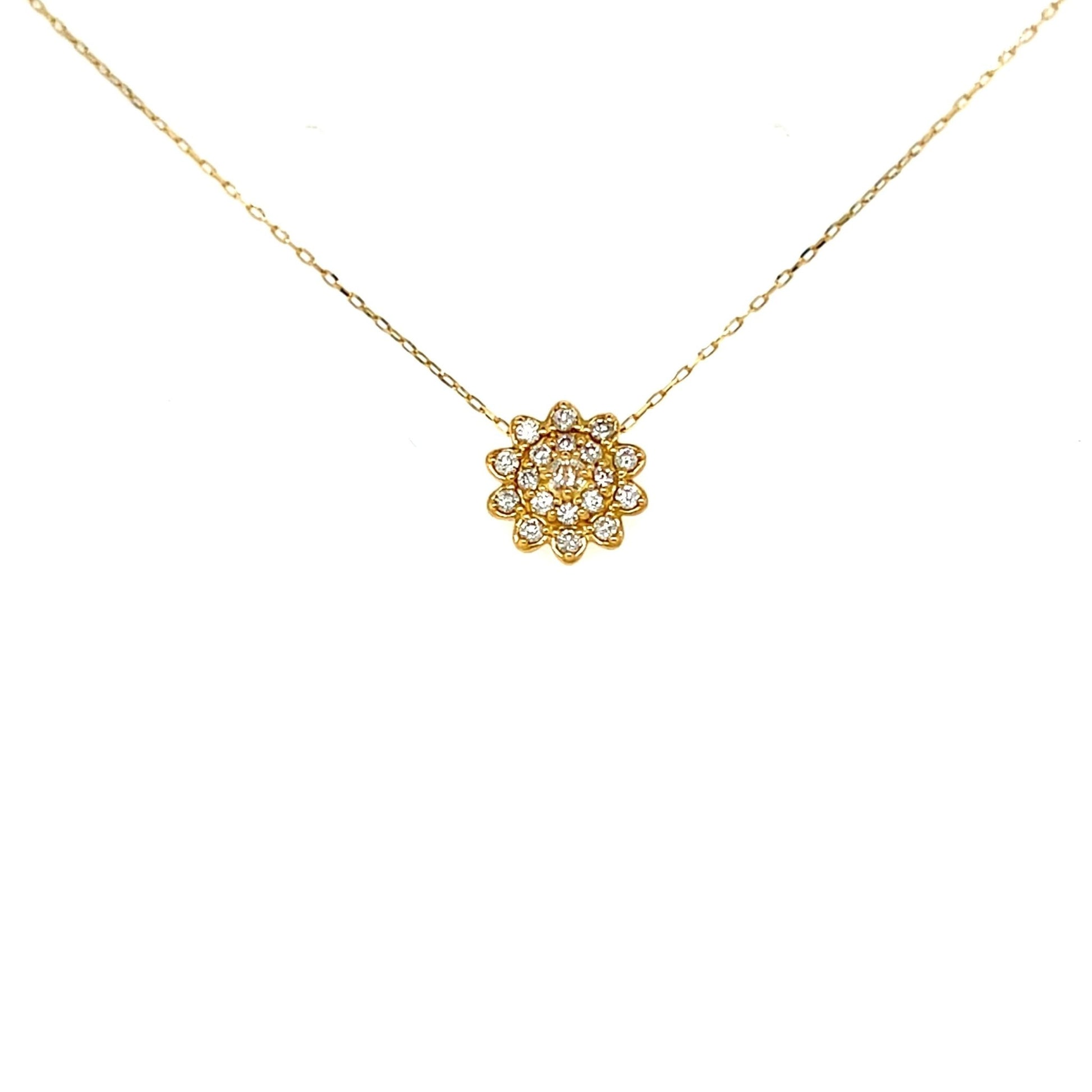 Sunflower Necklace 0.15ct - JMW Jewelry Wholesale