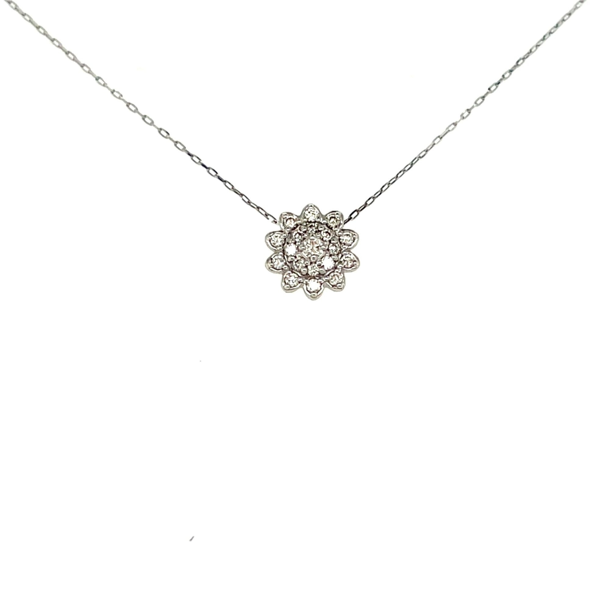 Sunflower Necklace 0.15ct - JMW Jewelry Wholesale