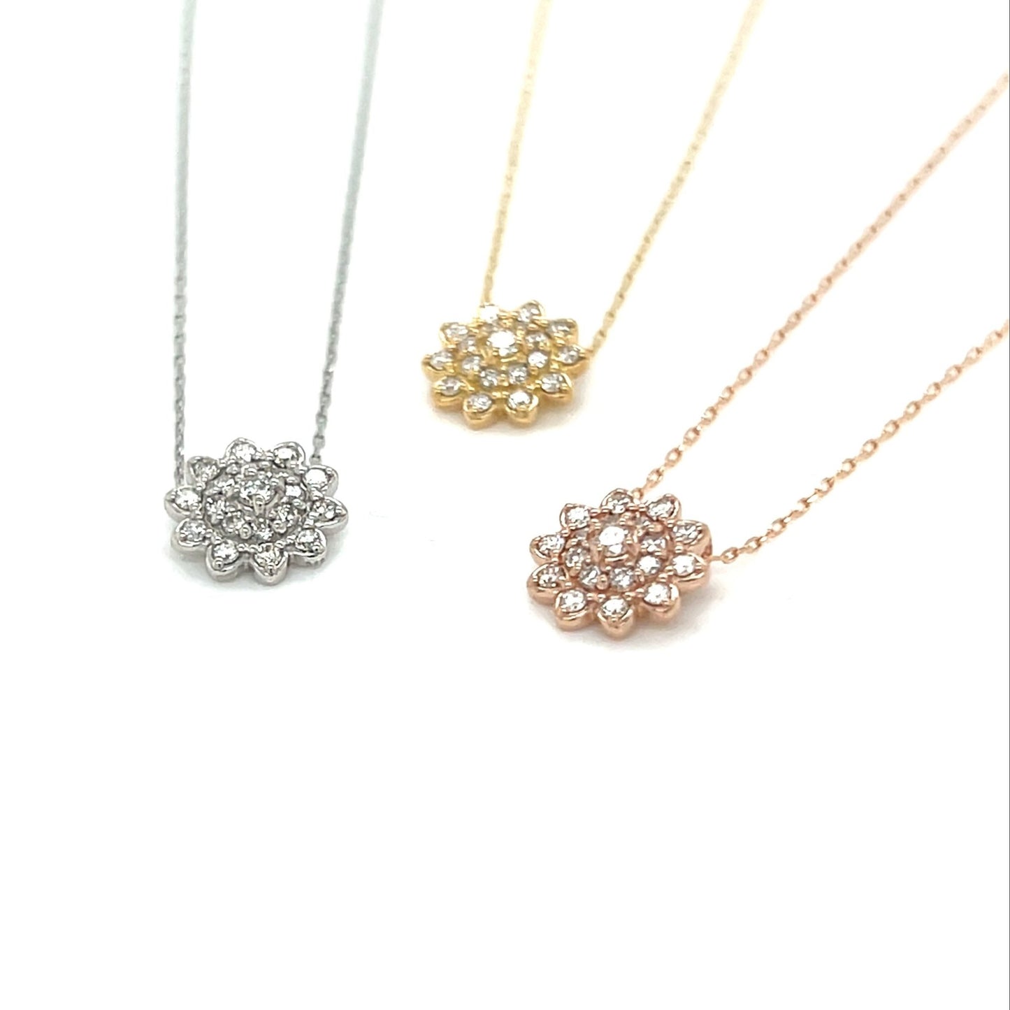 Sunflower Necklace 0.15ct - JMW Jewelry Wholesale