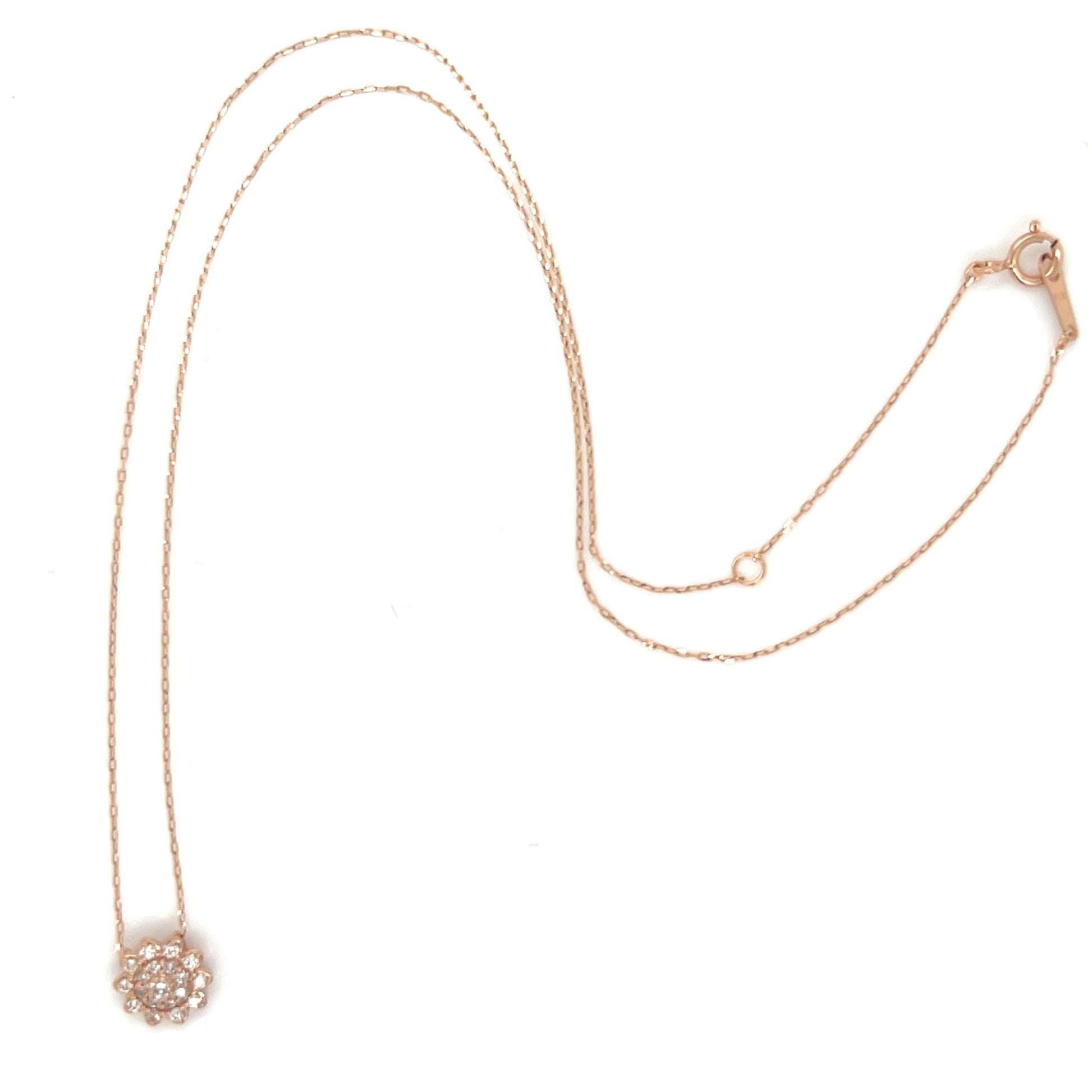 Sunflower Necklace 0.15ct - JMW Jewelry Wholesale