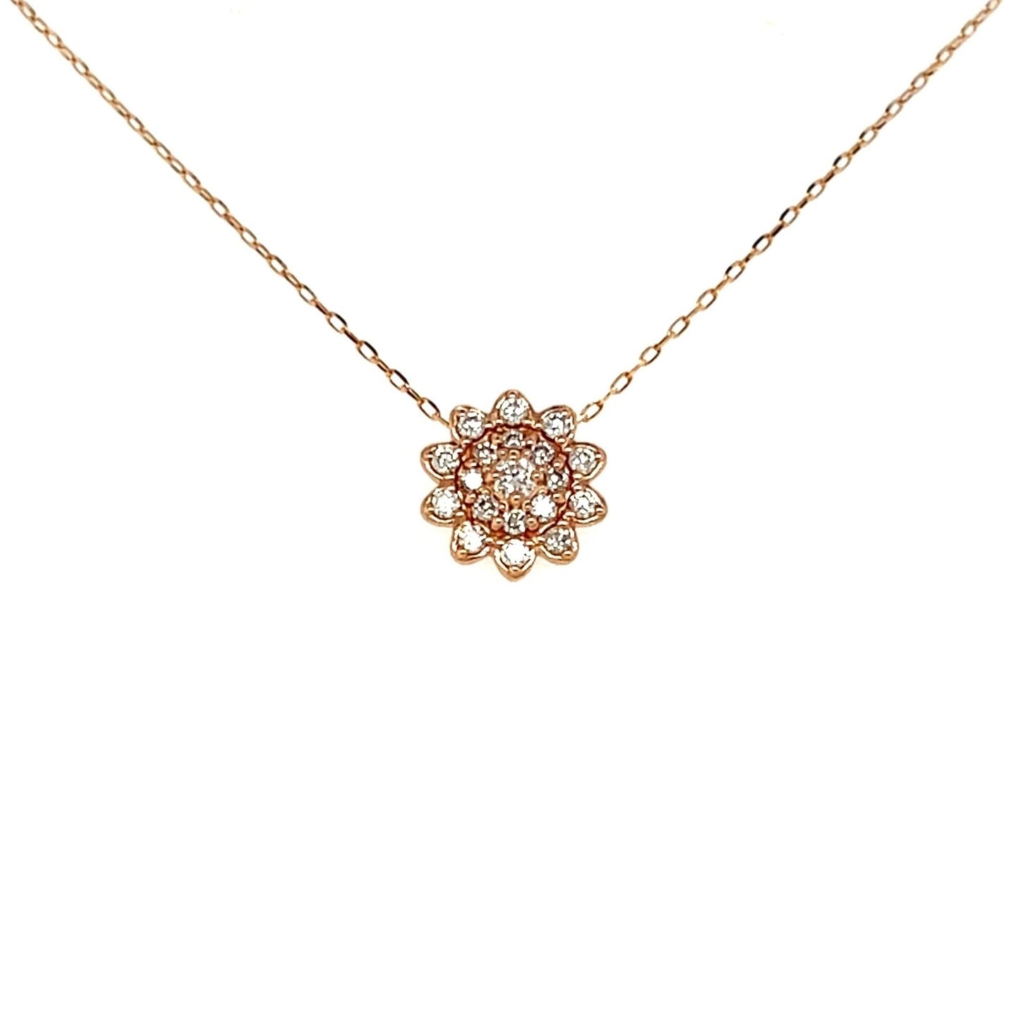 Sunflower Necklace 0.15ct - JMW Jewelry Wholesale