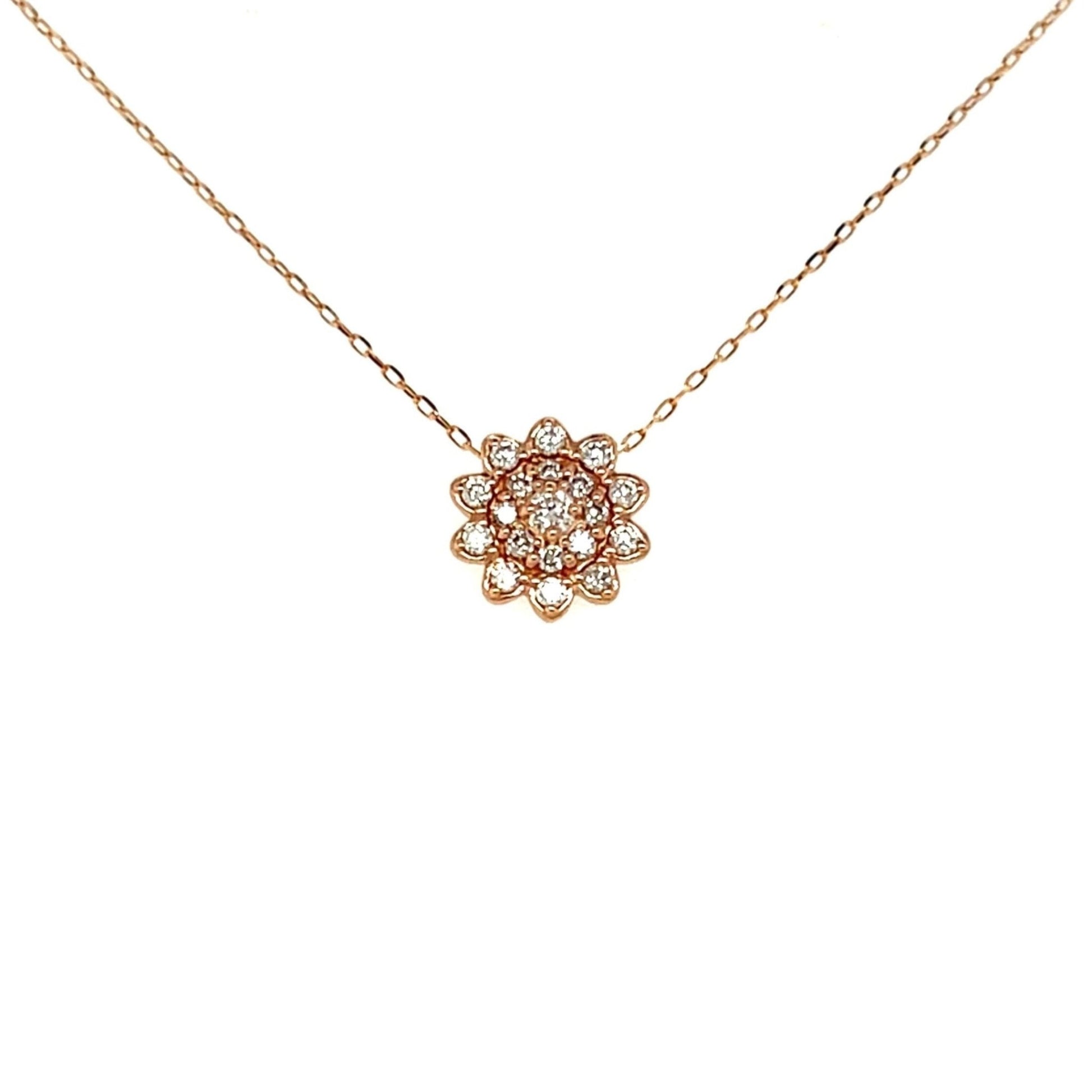 Sunflower Necklace 0.15ct - JMW Jewelry Wholesale